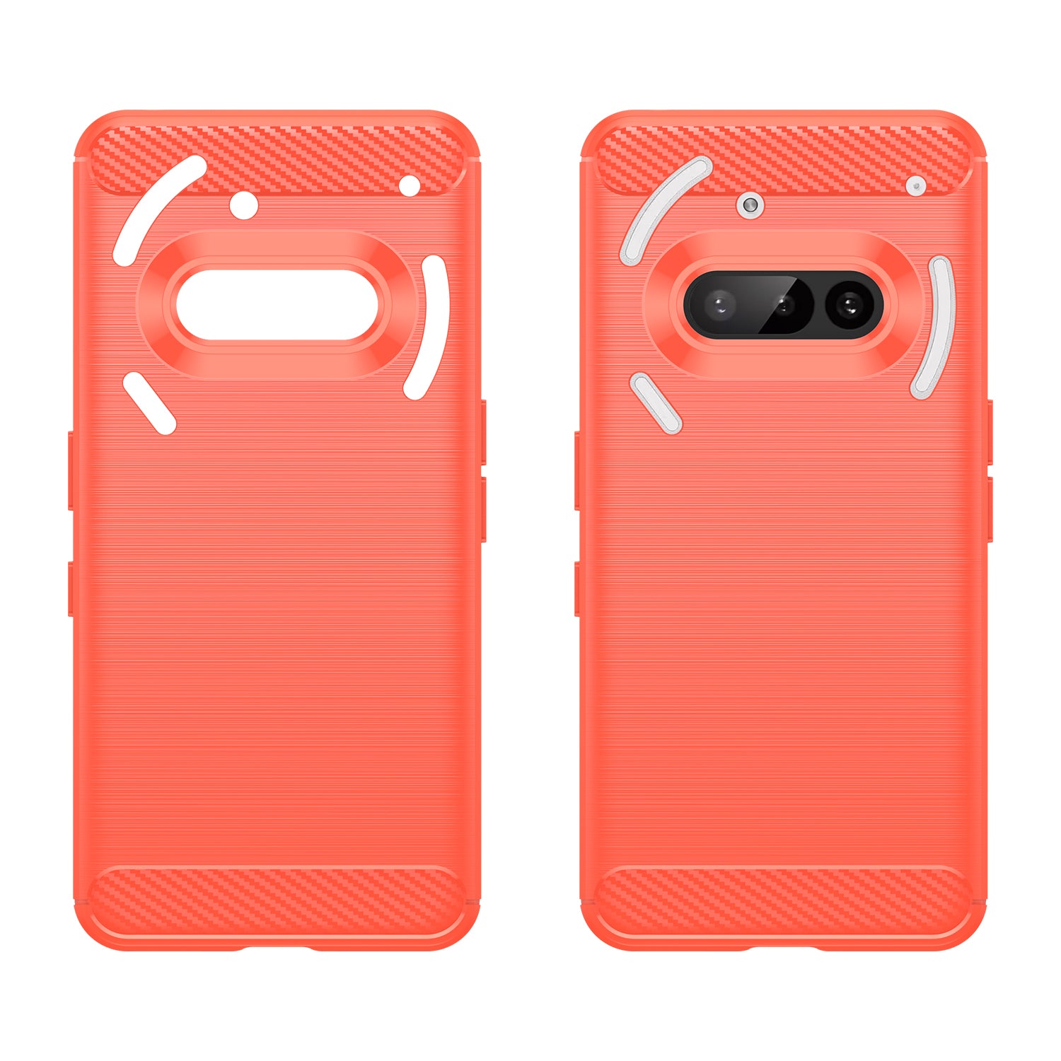 Nothing Phone (3a) Carbon Fibre TPU Case Slim Shockproof Cover Red