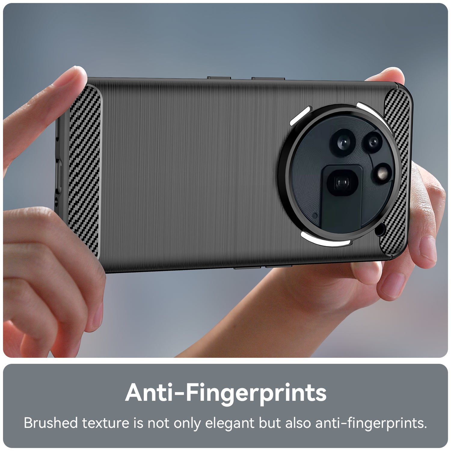 Nothing Phone (3a) Pro Carbon Fibre TPU Case Slim Shockproof Cover Black
