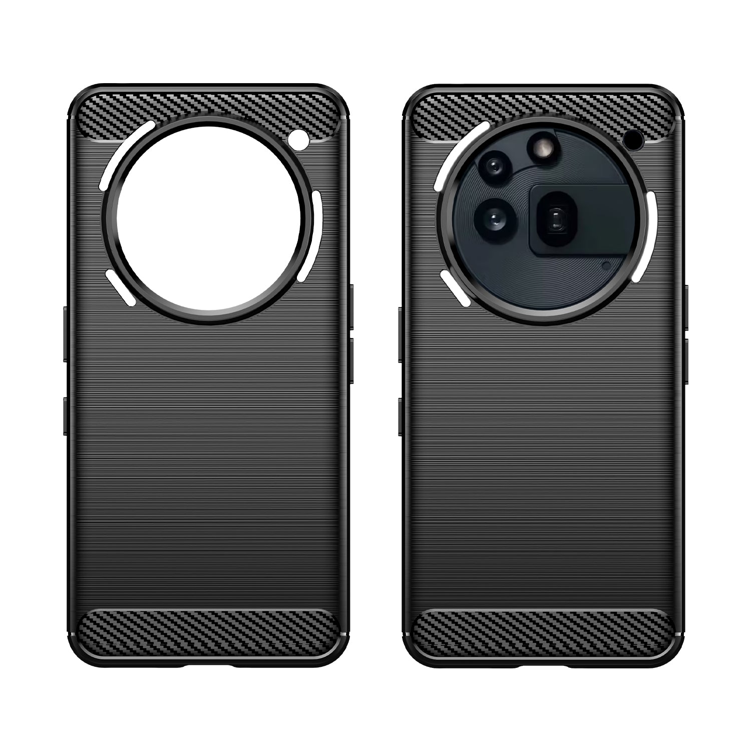 Nothing Phone (3a) Pro Carbon Fibre TPU Case Slim Shockproof Cover Black