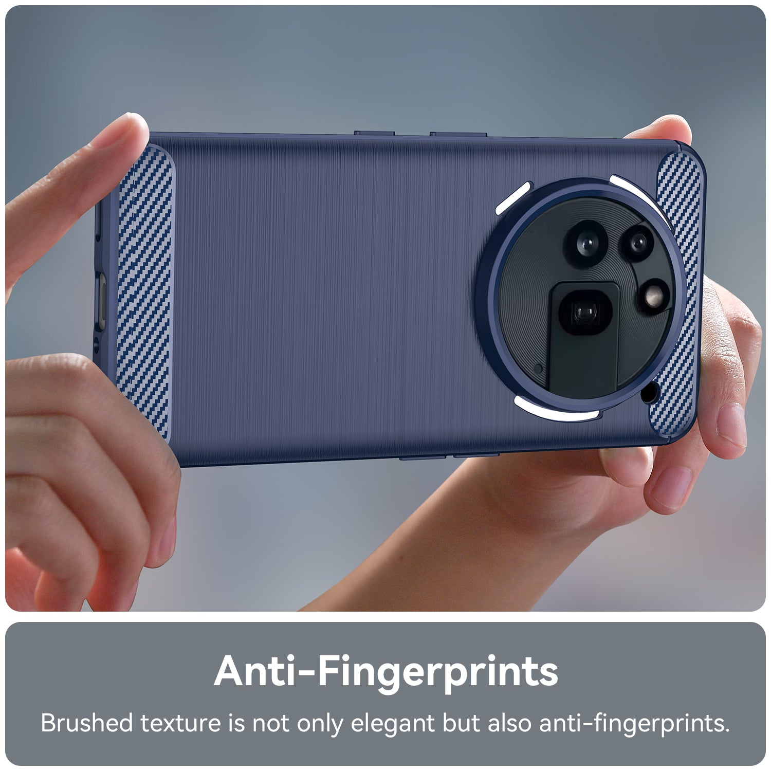 Nothing Phone (3a) Pro Carbon Fibre TPU Case Slim Shockproof Cover Navy