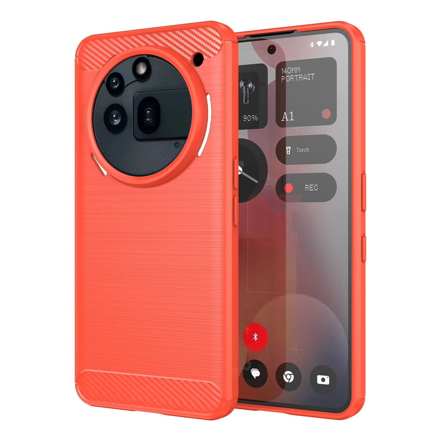 Nothing Phone (3a) Pro Carbon Fibre TPU Case Slim Shockproof Cover Red