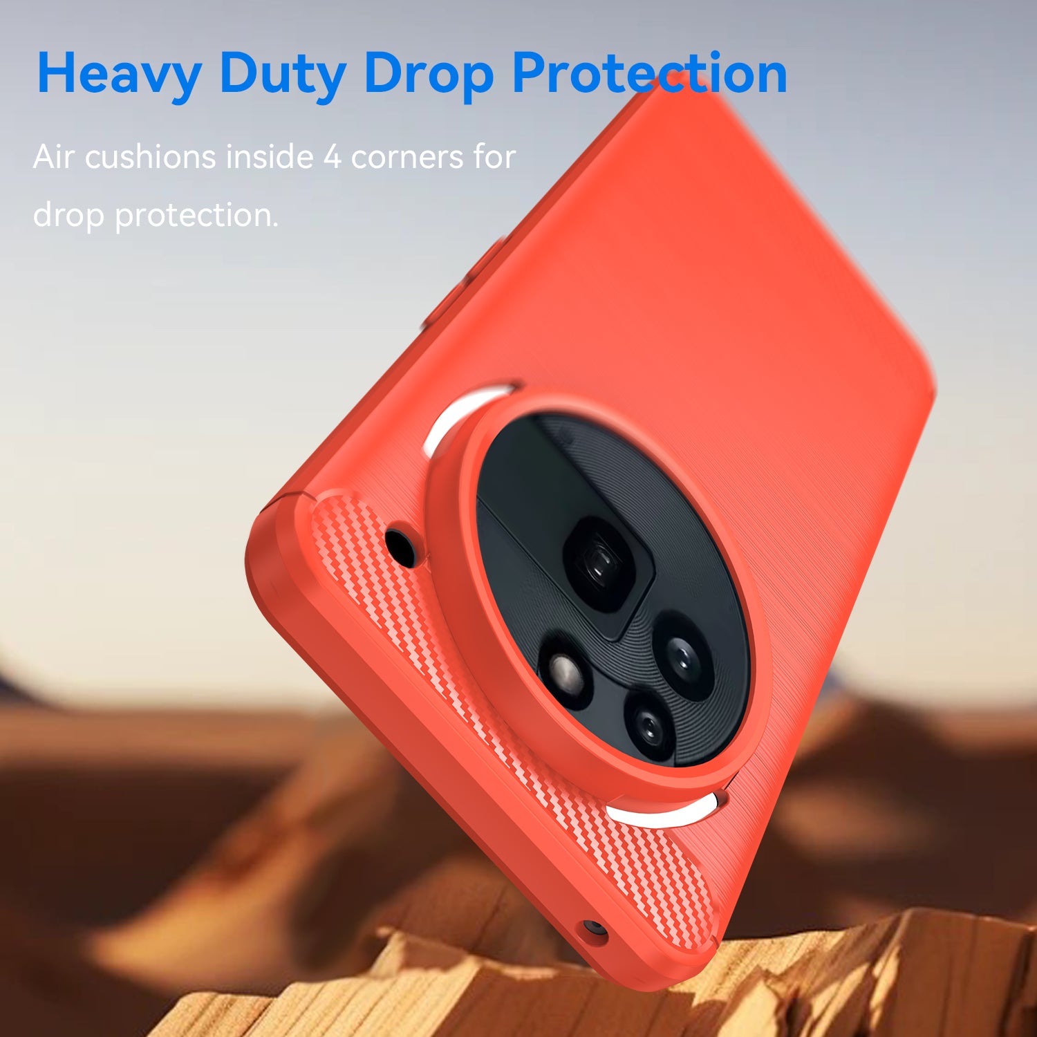 Nothing Phone (3a) Pro Carbon Fibre TPU Case Slim Shockproof Cover Red