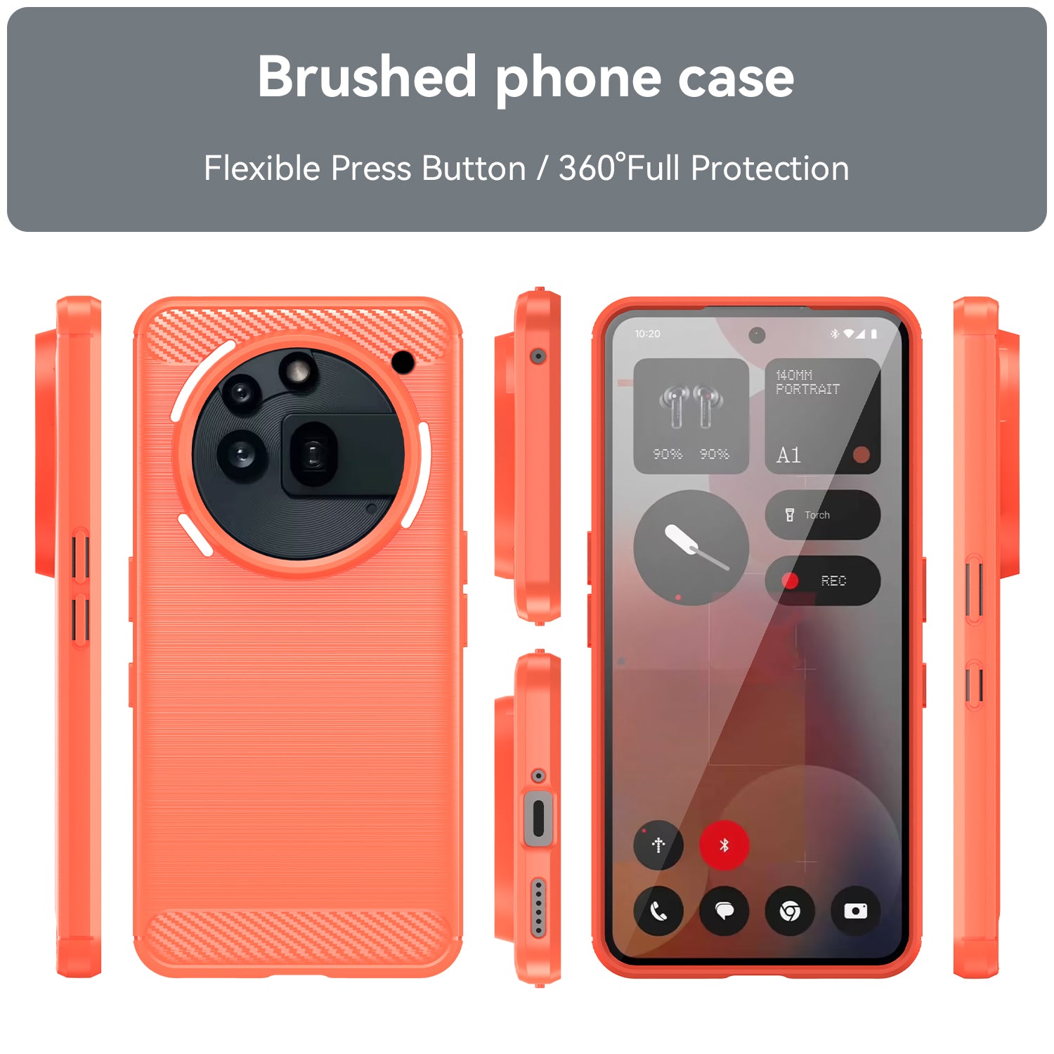 Nothing Phone (3a) Pro Carbon Fibre TPU Case Slim Shockproof Cover Red