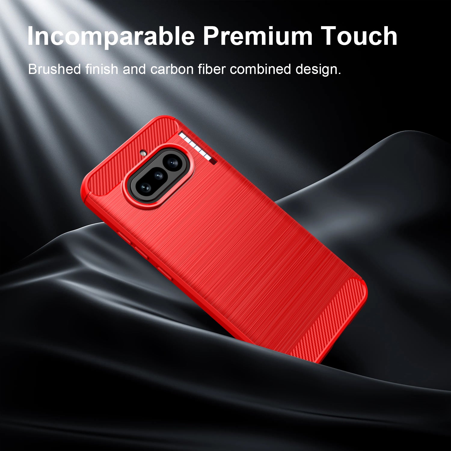 NOTHING Phone (4a) Carbon Fibre TPU Case Slim Shockproof Cover Red