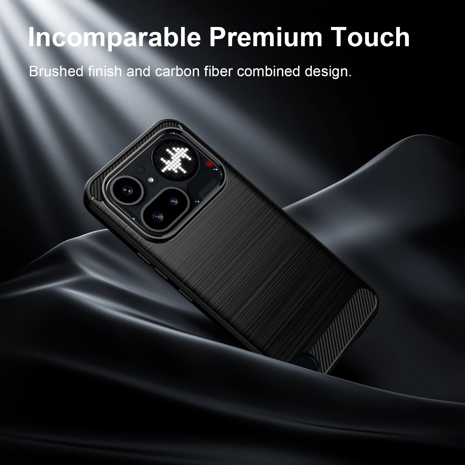 Nothing Phone (4a) Pro Carbon Fibre TPU Case Slim Shockproof Cover Black
