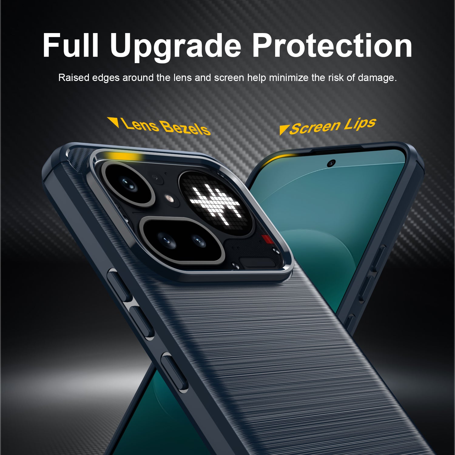 Nothing Phone (4a) Pro Carbon Fibre TPU Case Slim Shockproof Cover Navy