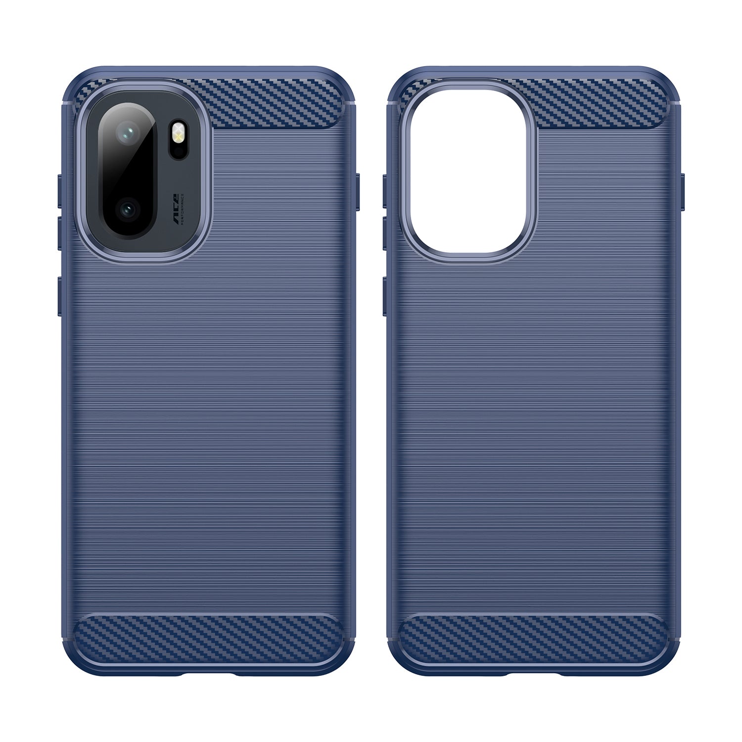 OnePlus 15R Carbon Fibre TPU Case Slim Shockproof Cover Navy