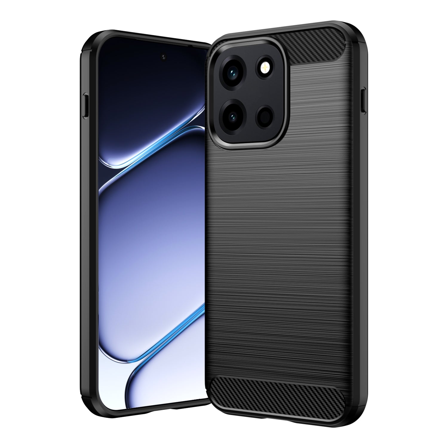 OnePlus Nord 6 / OnePlus Nord CE6 Carbon Fibre TPU Case Slim Shockproof Cover Black