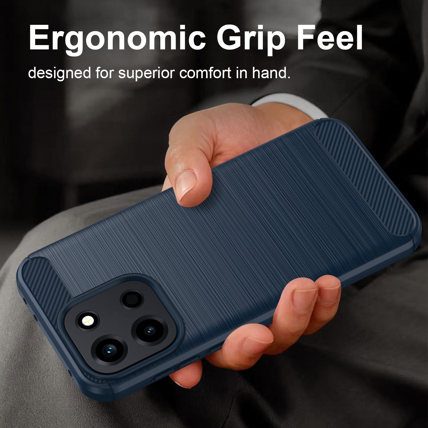 OnePlus Nord 6 / OnePlus Nord CE6 Carbon Fibre TPU Case Slim Shockproof Cover Navy
