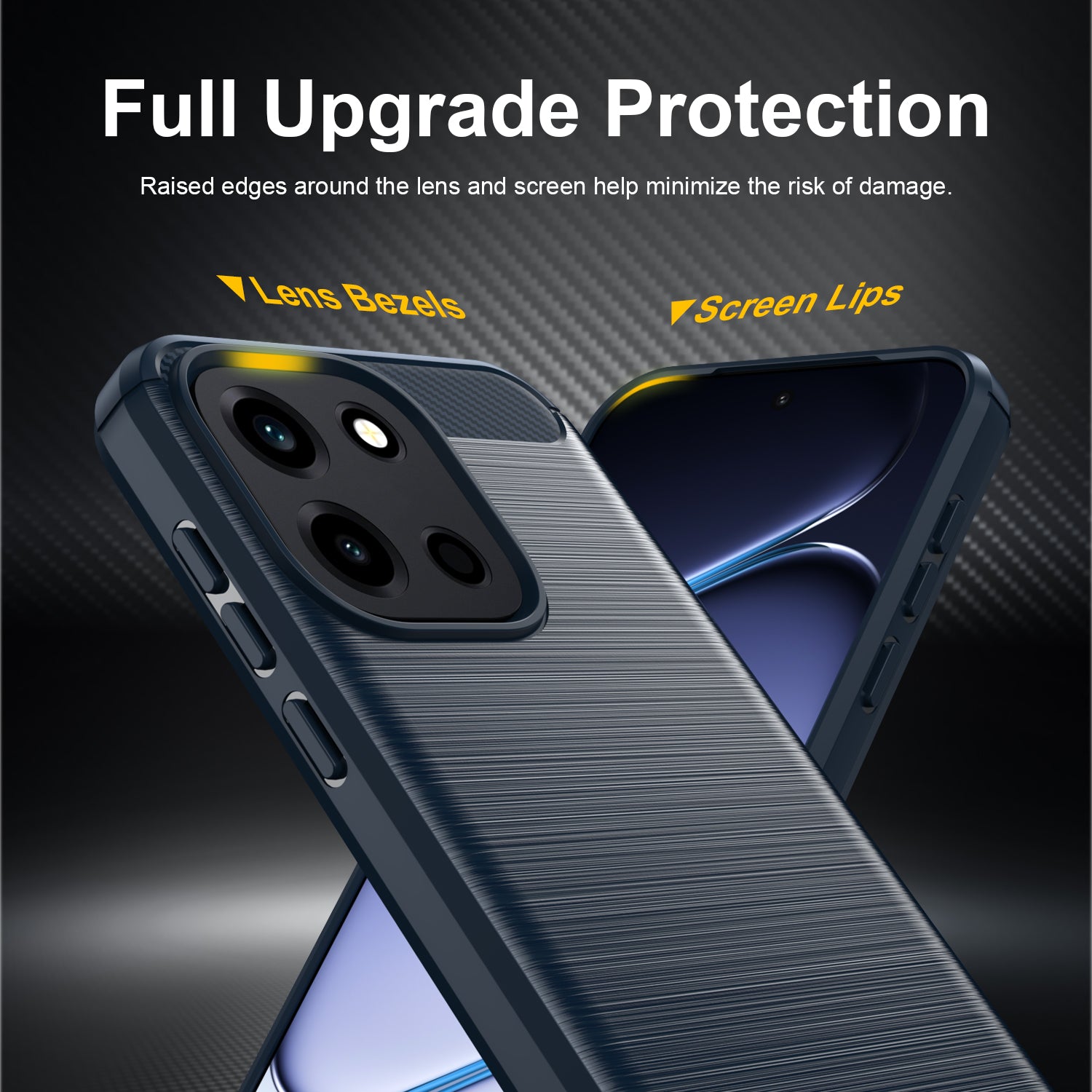 OnePlus Nord 6 / OnePlus Nord CE6 Carbon Fibre TPU Case Slim Shockproof Cover Navy