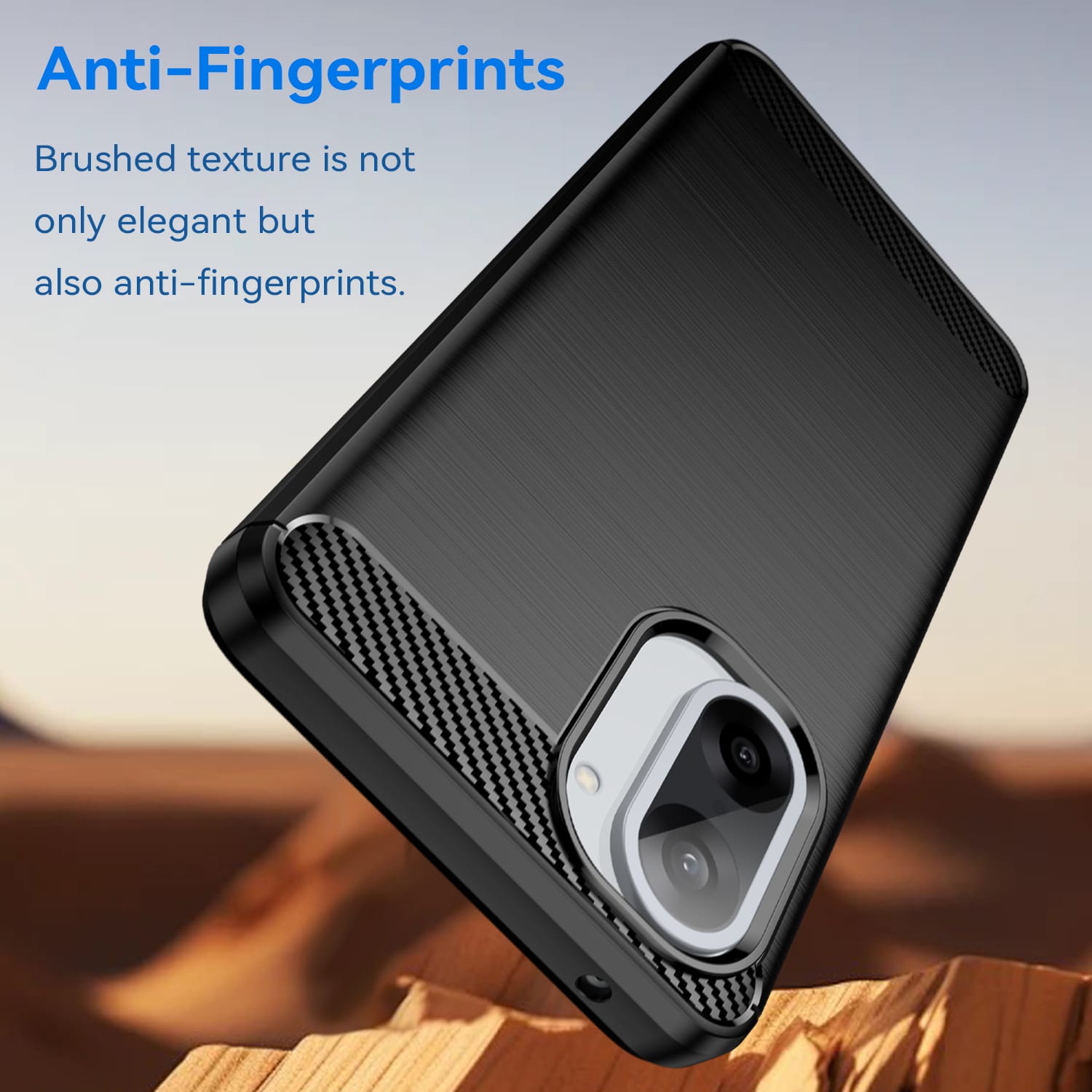 OnePlus Nord CE5 Carbon Fibre TPU Case Slim Shockproof Cover Black