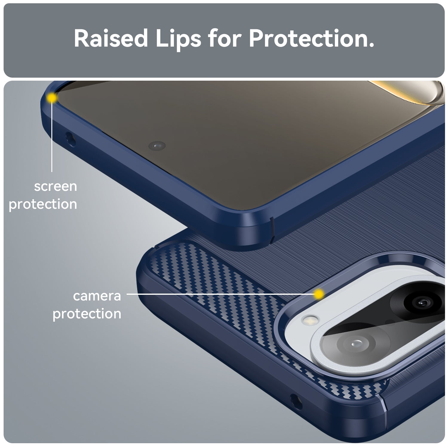 OnePlus Nord CE5 Carbon Fibre TPU Case Slim Shockproof Cover Navy