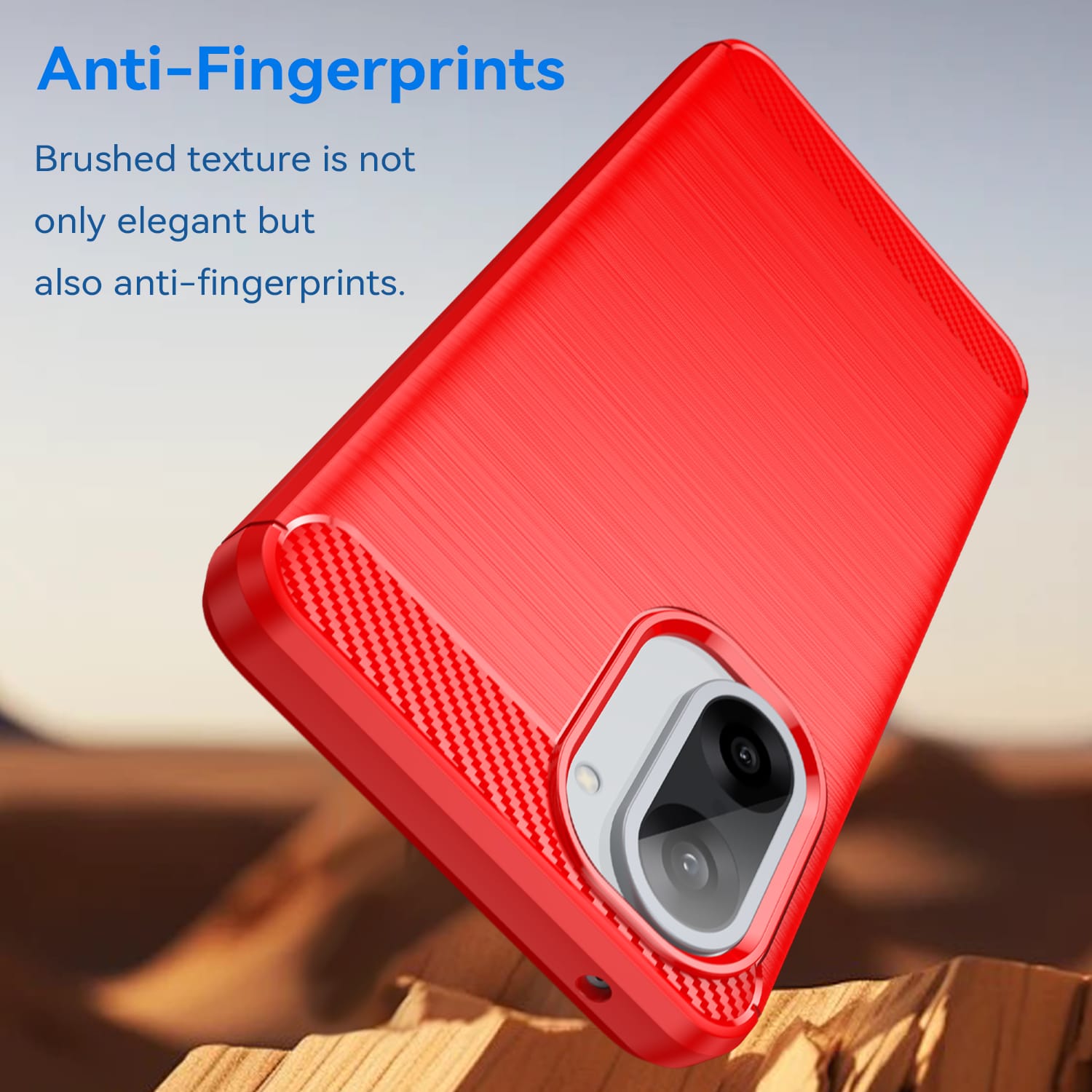 OnePlus Nord CE5 Carbon Fibre TPU Case Slim Shockproof Cover Red