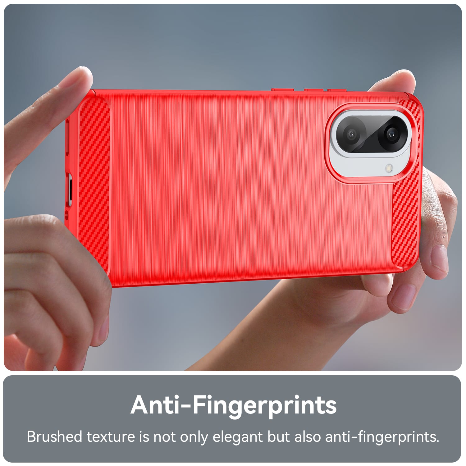 OnePlus Nord CE5 Carbon Fibre TPU Case Slim Shockproof Cover Red