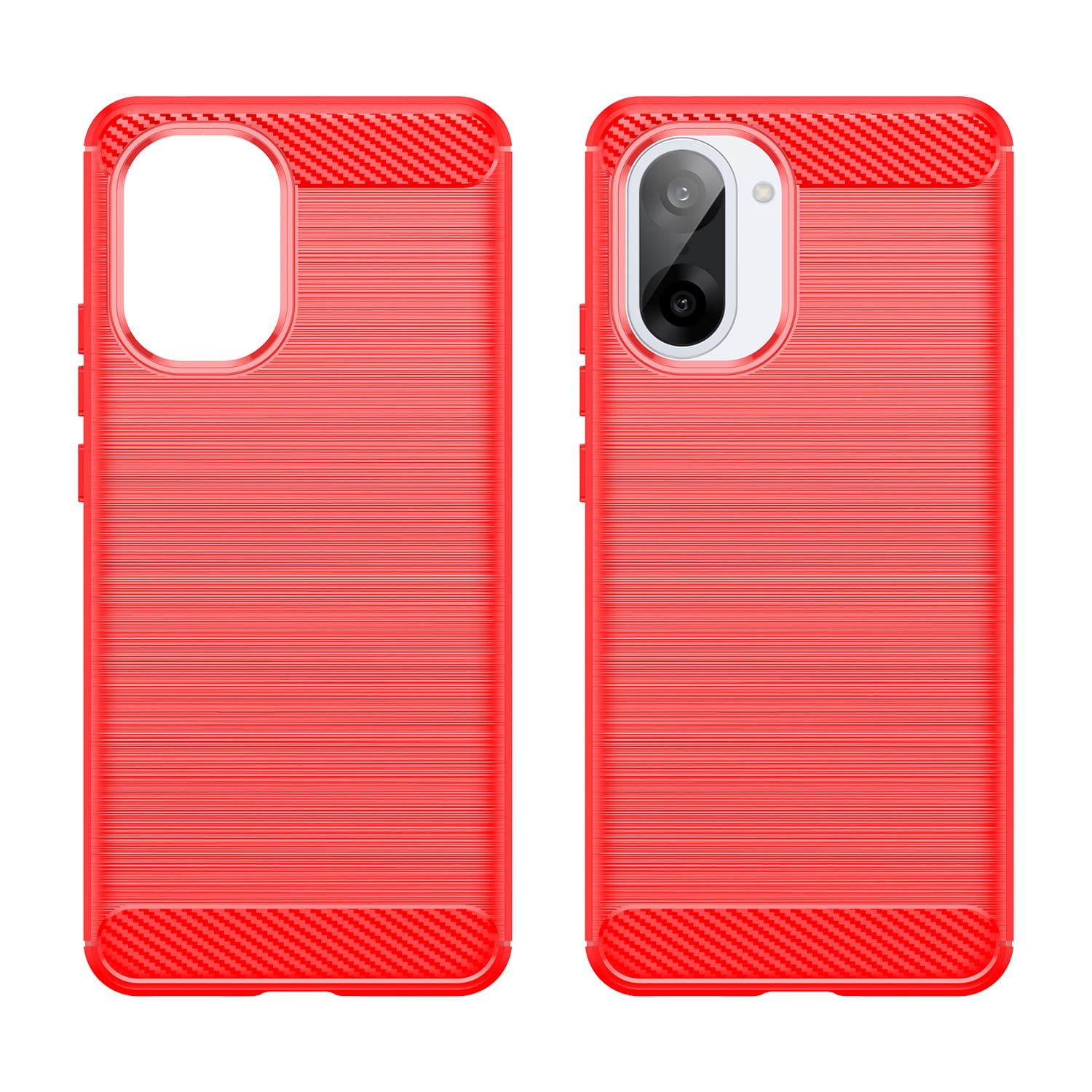 OnePlus Nord CE5 Carbon Fibre TPU Case Slim Shockproof Cover Red