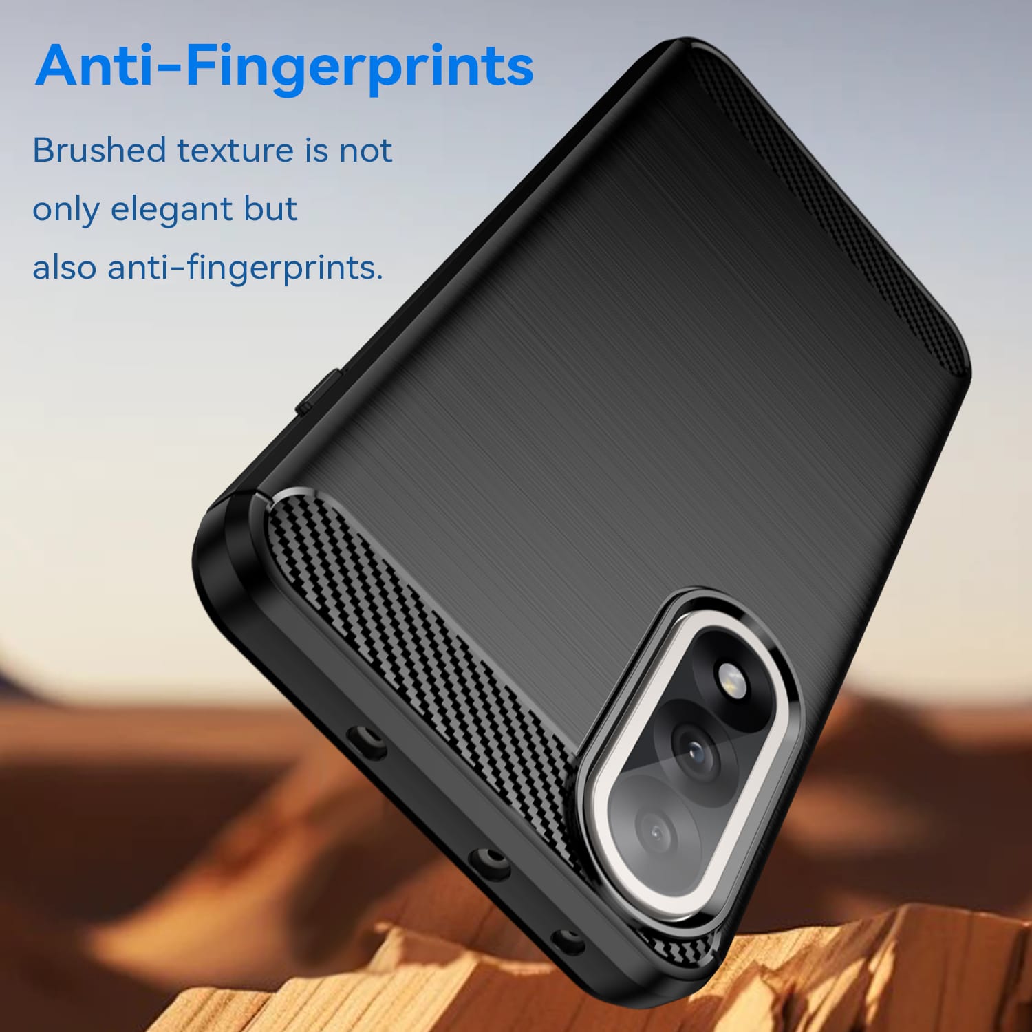 OnePlus Nord 5 Carbon Fibre TPU Case Slim Shockproof Cover Black