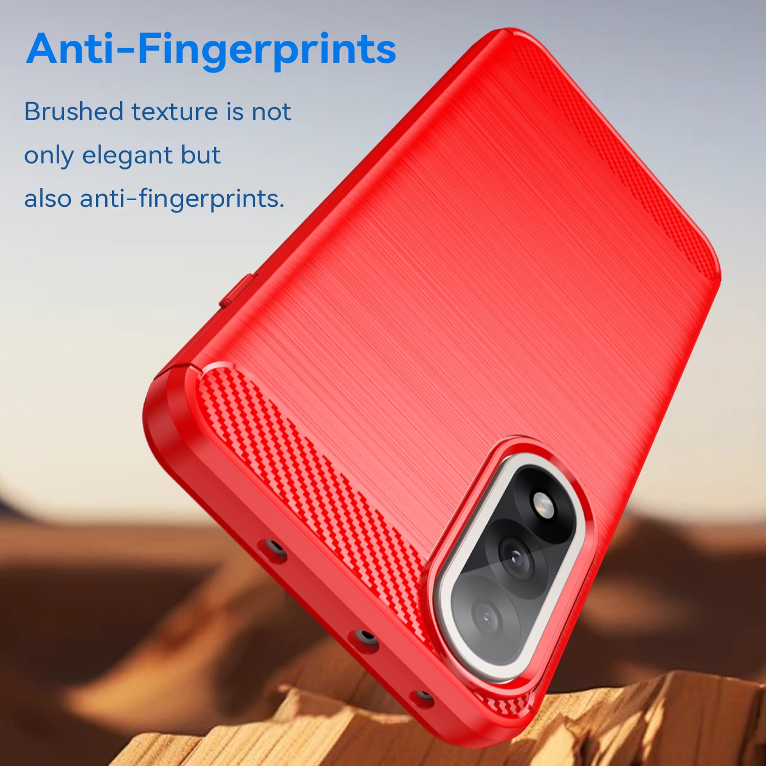 OnePlus Nord 5 Carbon Fibre TPU Case Slim Shockproof Cover Red