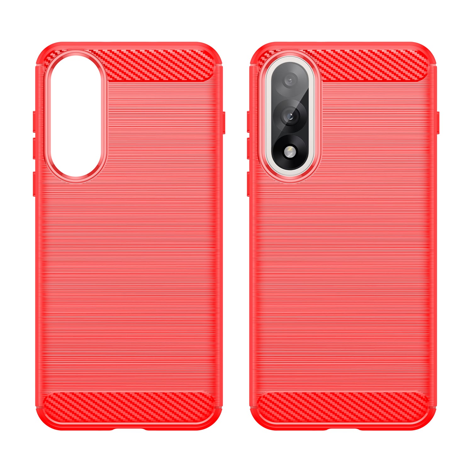 OnePlus Nord 5 Carbon Fibre TPU Case Slim Shockproof Cover Red