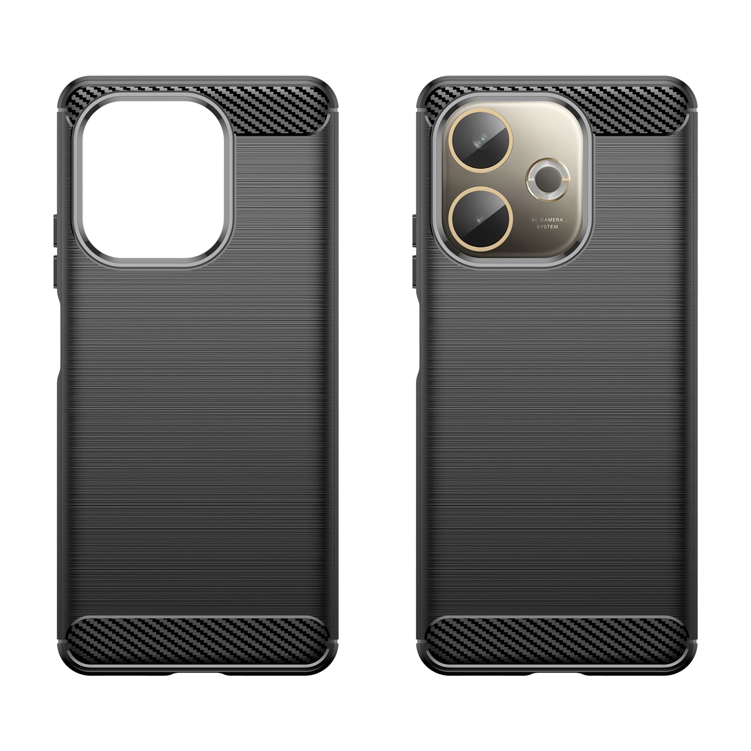 OPPO A5 Pro 5G Carbon Fibre TPU Case Slim Shockproof Cover Black