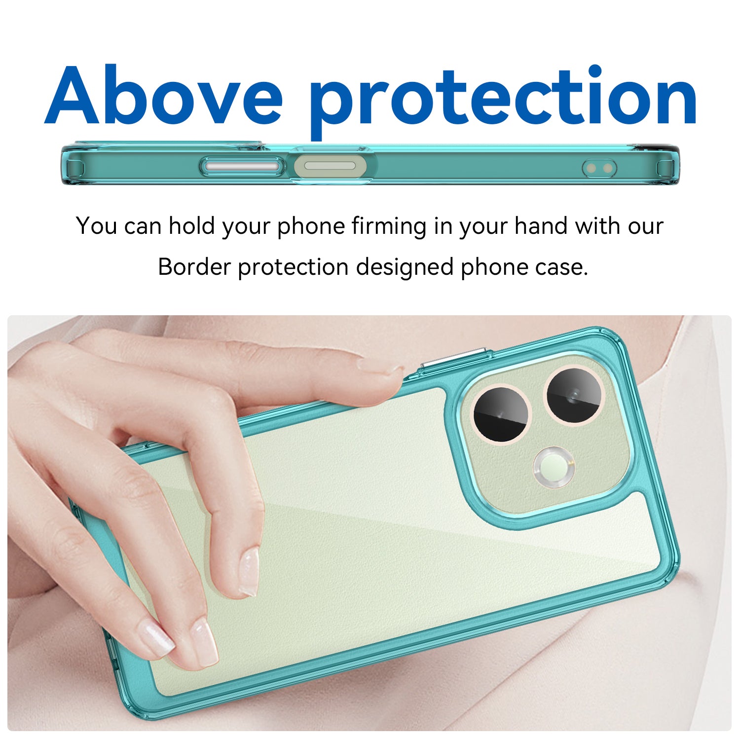 OPPO A5 Pro 5G Soft TPU Bumper Case (Clear Blue)