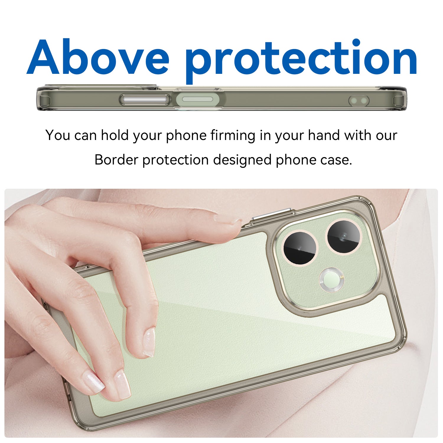 OPPO A5 Pro 5G Soft TPU Bumper Case (Clear Grey)