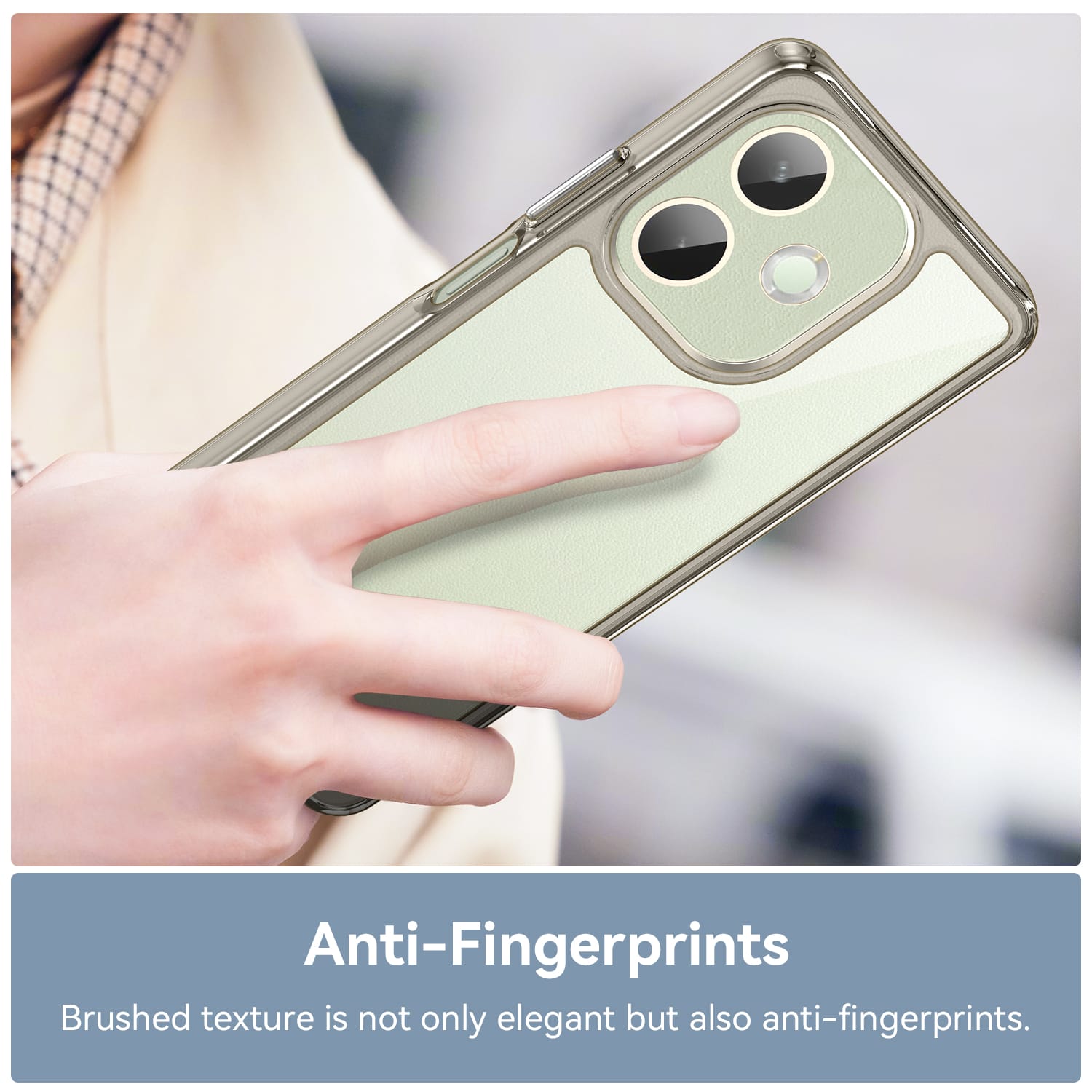 OPPO A5 Pro 5G Soft TPU Bumper Case (Clear Grey)