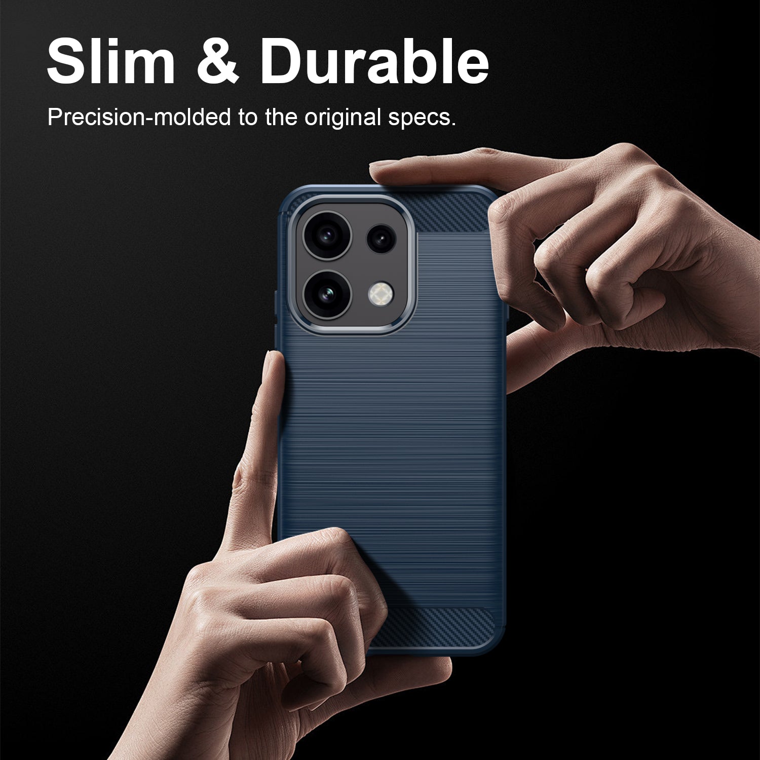 OPPO Reno16 F 5G Carbon Fibre TPU Case Slim Shockproof Cover Navy
