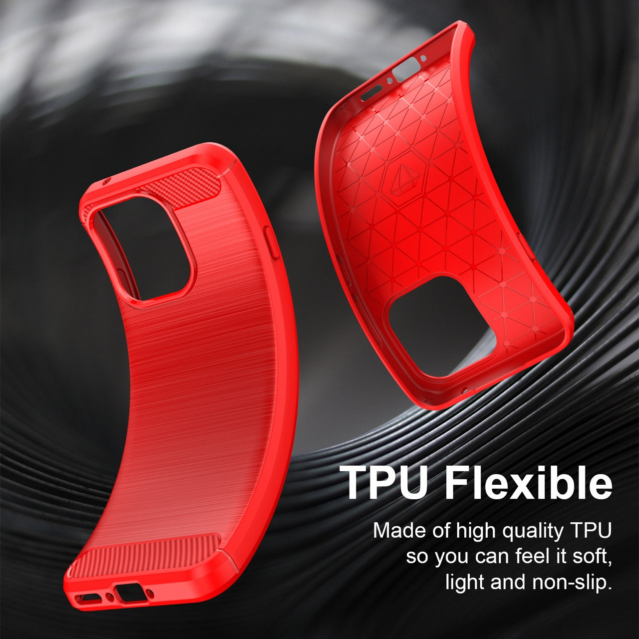 OPPO Reno16 F 5G Carbon Fibre TPU Case Slim Shockproof Cover Red