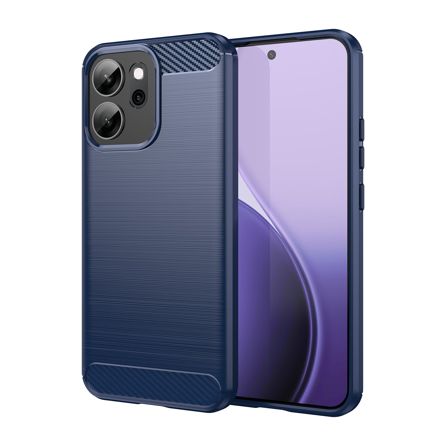 OPPO Reno14 F Carbon Fibre TPU Case Slim Shockproof Cover Navy