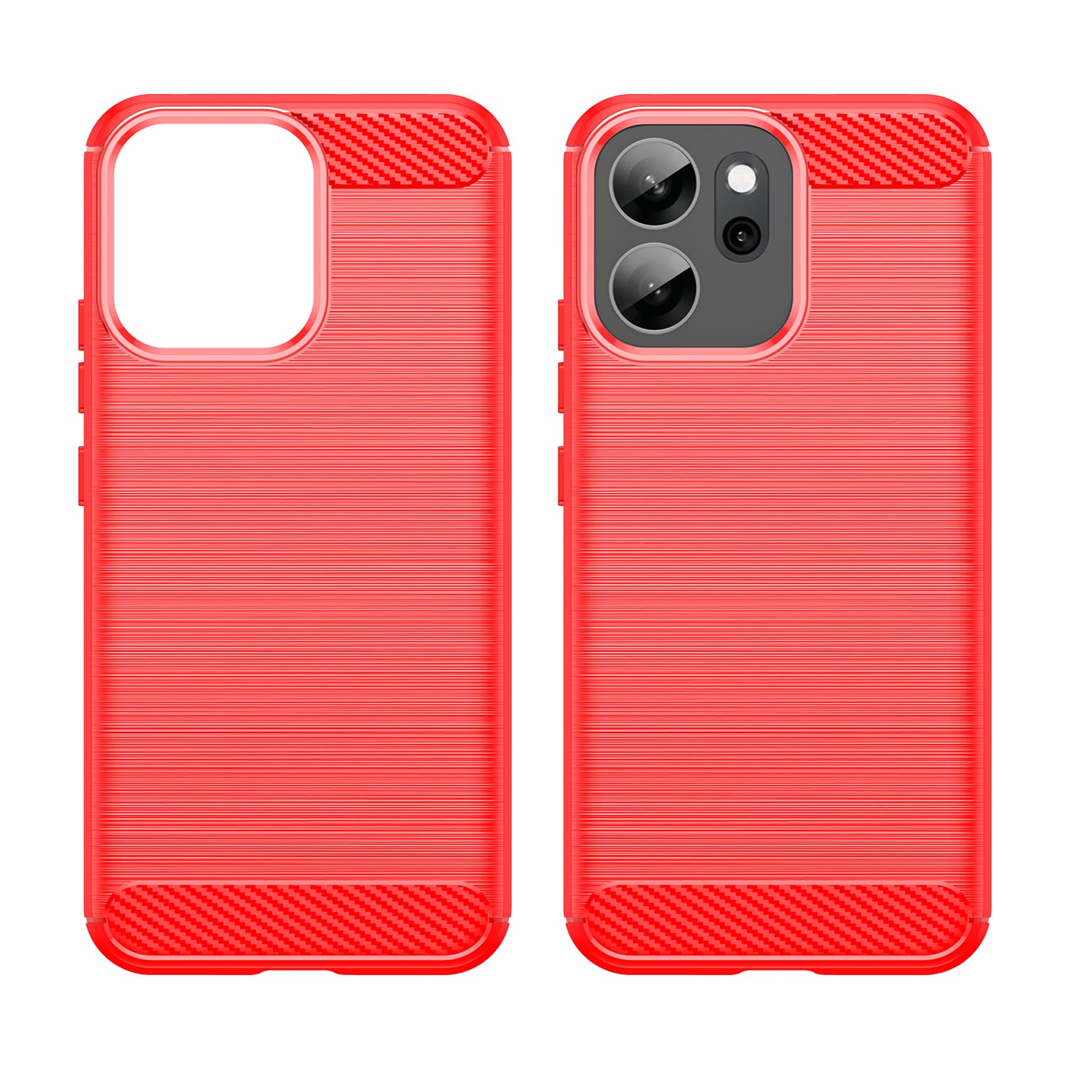 OPPO Reno14 F Carbon Fibre TPU Case Slim Shockproof Cover Red