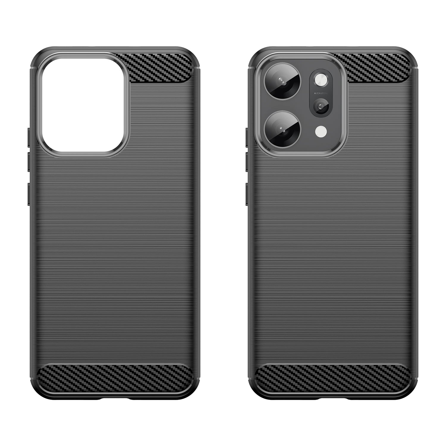 OPPO Reno14 Pro Carbon Fibre TPU Case Slim Shockproof Cover Black