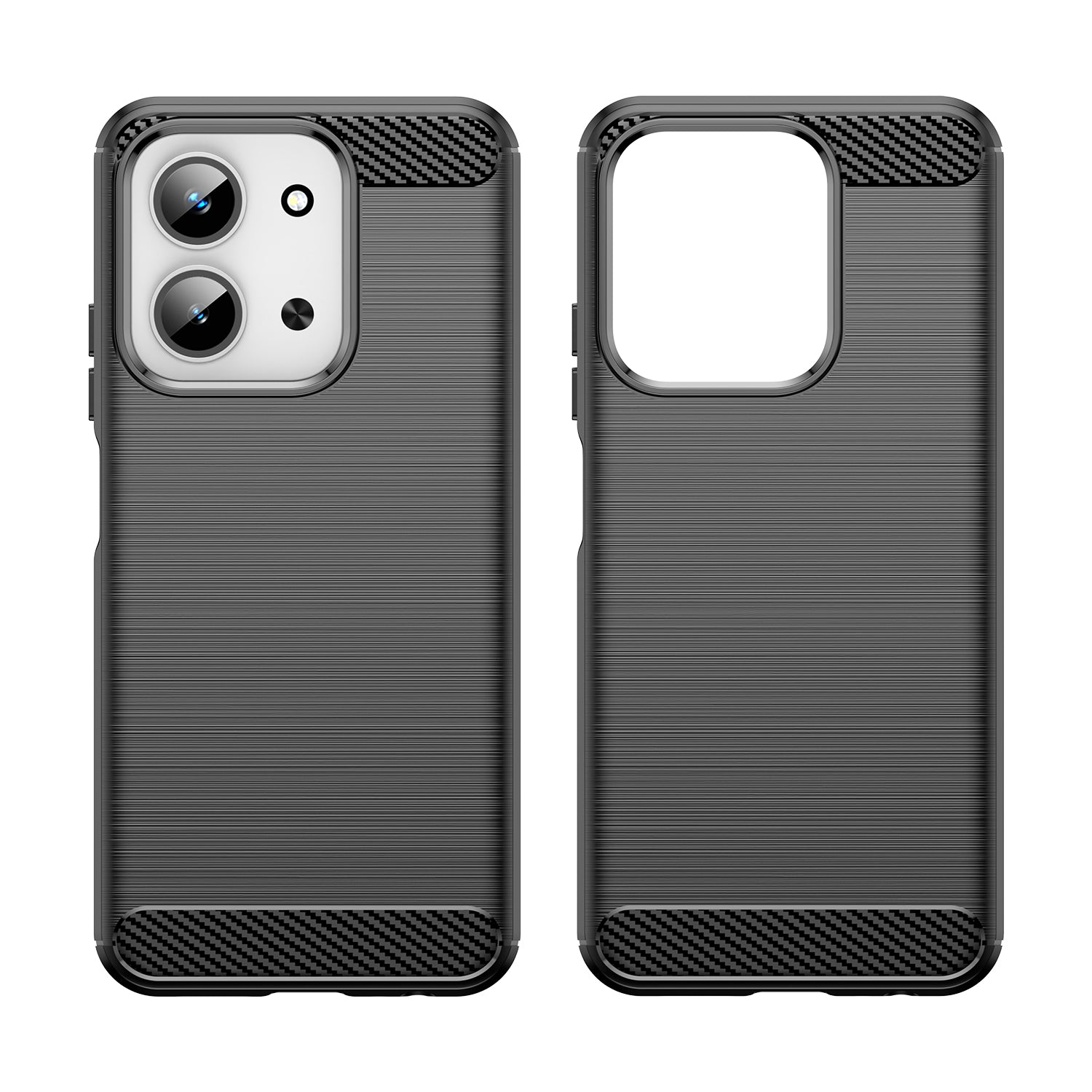 Xiaomi Redmi 15C 4G Carbon Fibre TPU Case Slim Shockproof Cover Black