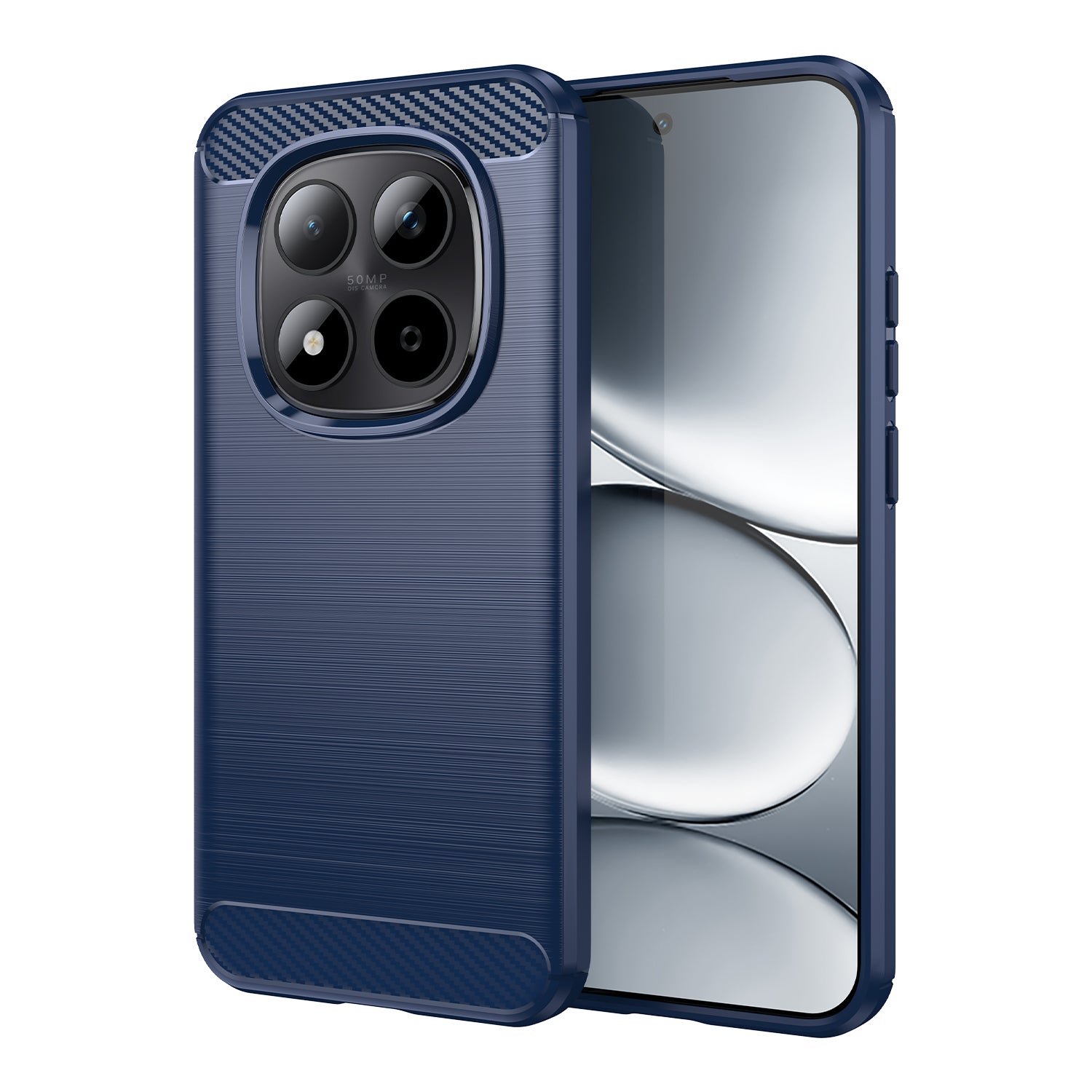 Redmi Note 15 Pro 5G Carbon Fibre TPU Case Slim Shockproof Cover Navy