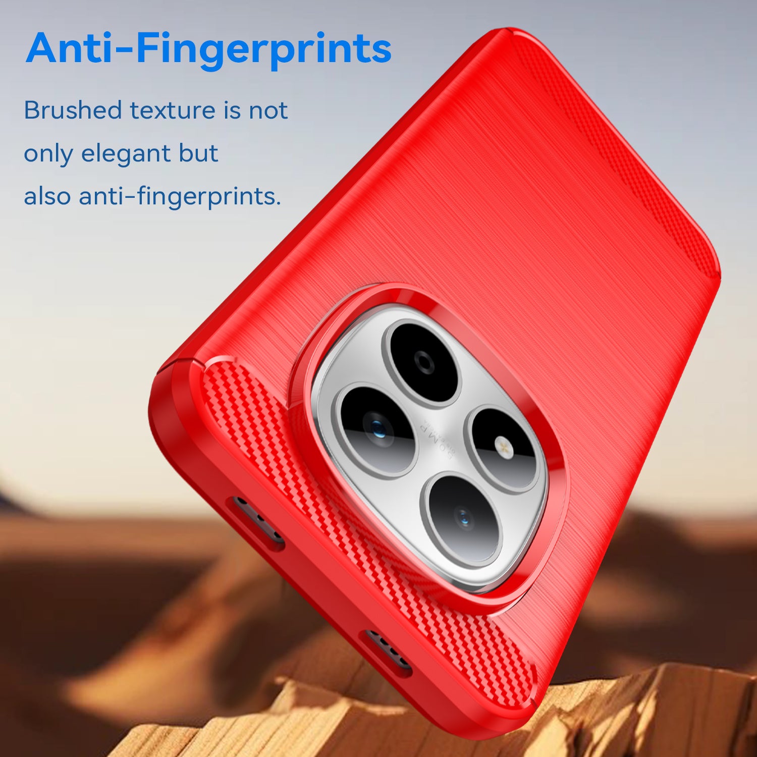Redmi Note 15 Pro 5G Carbon Fibre TPU Case Slim Shockproof Cover Red