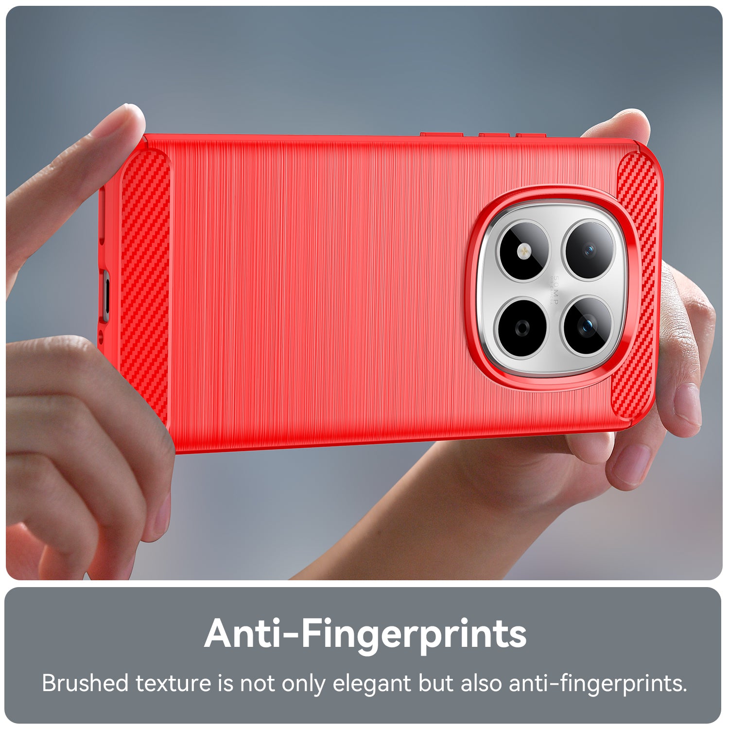 Redmi Note 15 Pro 5G Carbon Fibre TPU Case Slim Shockproof Cover Red