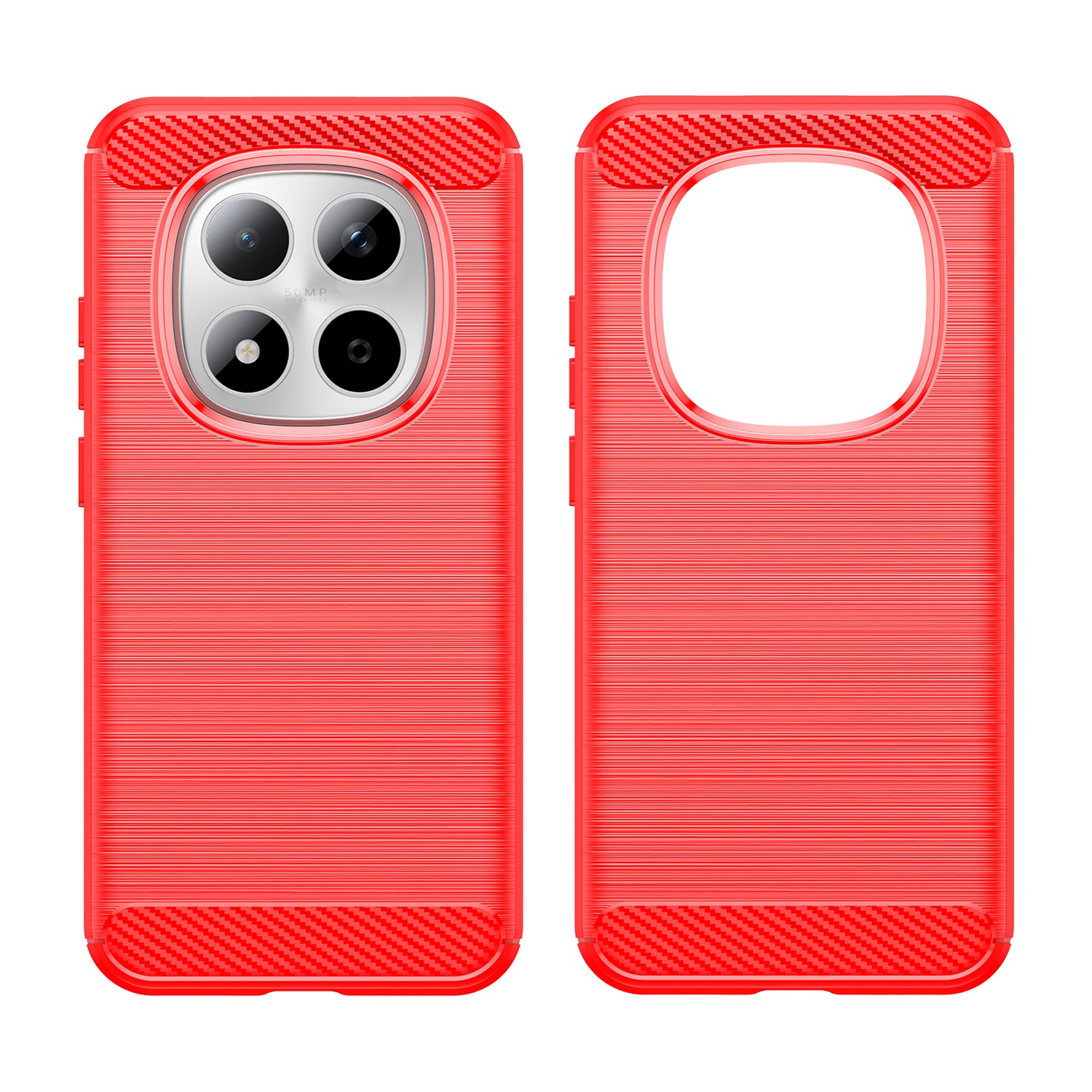 Redmi Note 15 Pro 5G Carbon Fibre TPU Case Slim Shockproof Cover Red