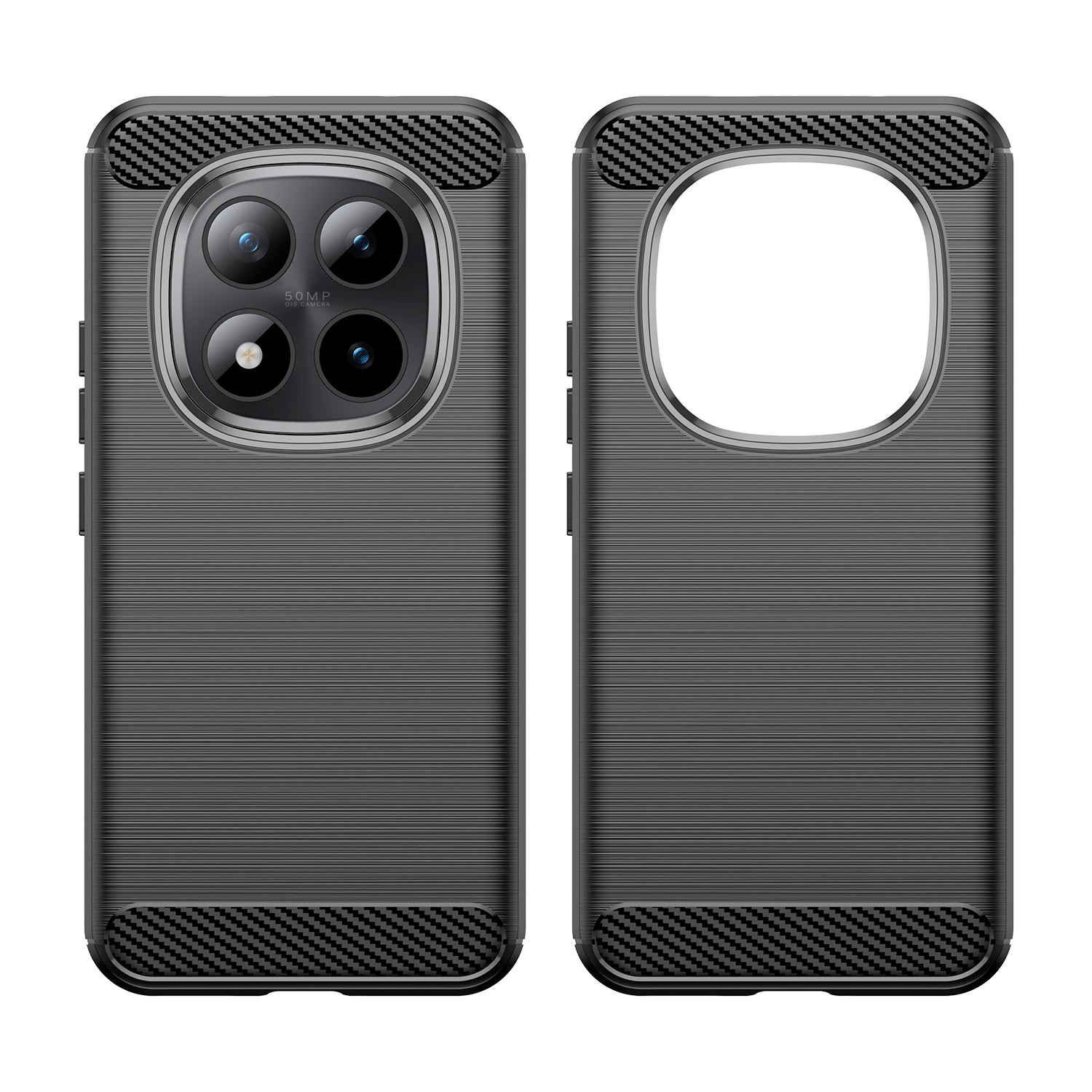 Redmi Note 15 Pro Plus 5G Carbon Fibre TPU Case Slim Shockproof Cover Black