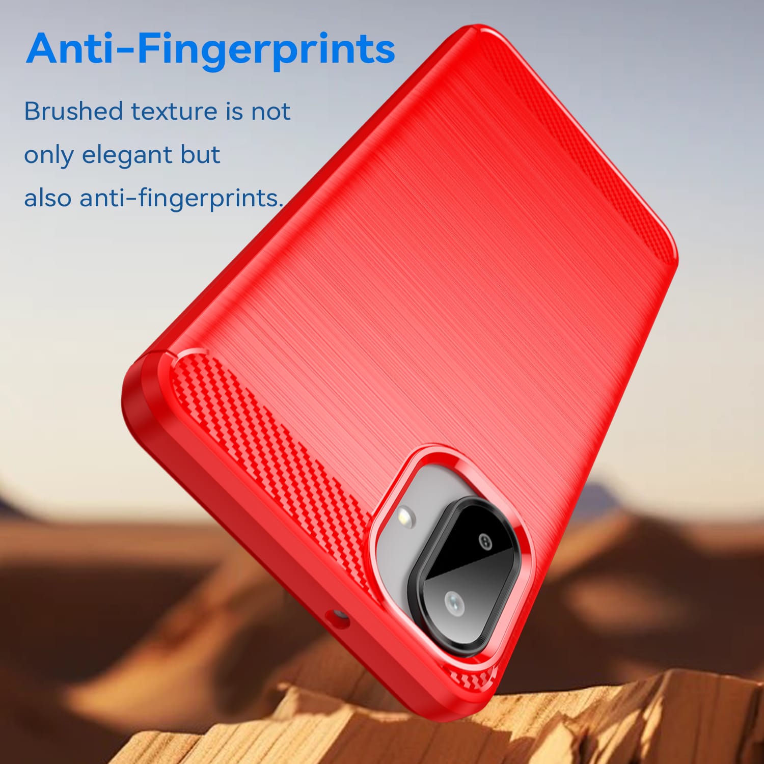 Samsung A07 Carbon Fibre TPU Case Slim Shockproof Cover Red