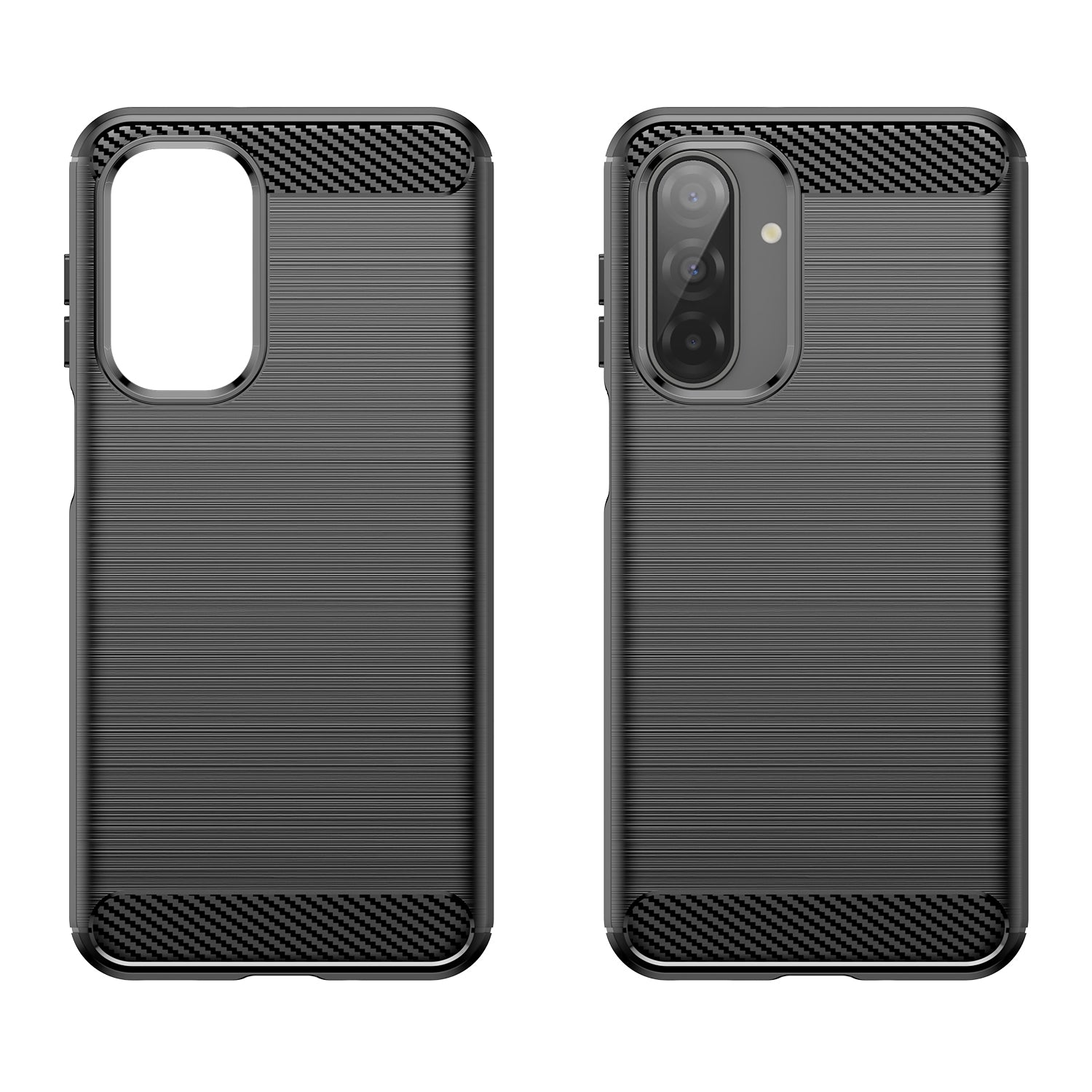 Samsung A17-5G Carbon Fibre TPU Case Slim Shockproof Cover Black