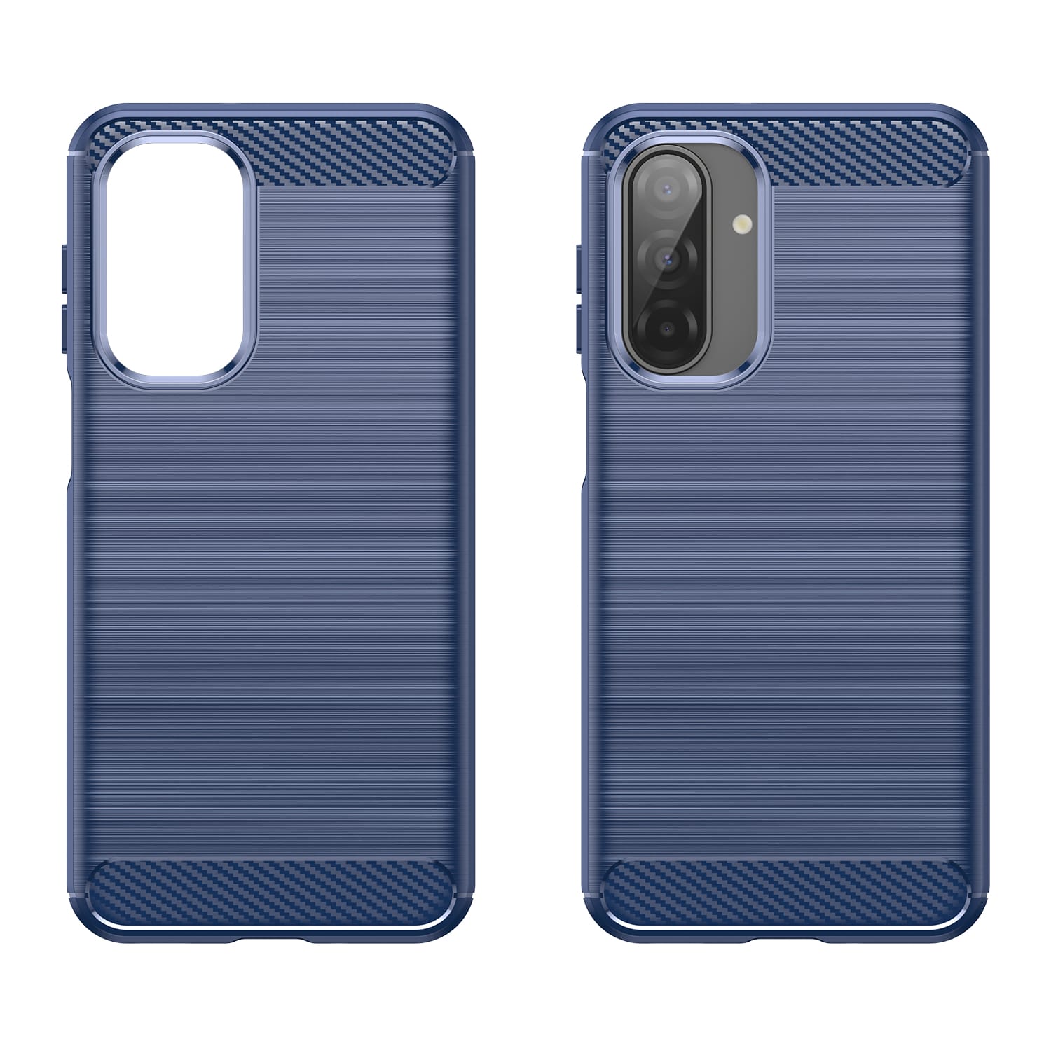 Samsung A17-5G Carbon Fibre TPU Case Slim Shockproof Cover Navy