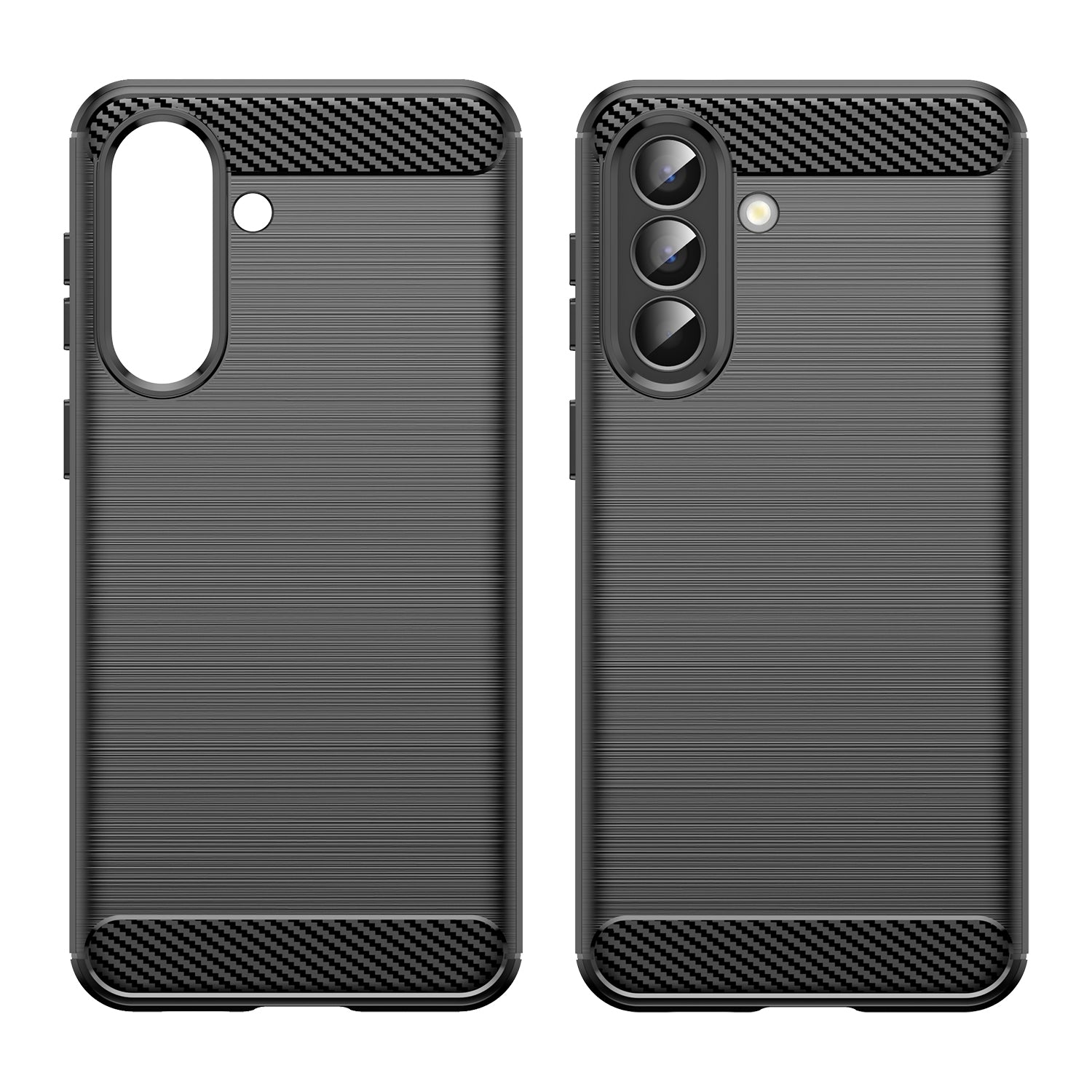 Samsung A57 5G Carbon Fibre TPU Case Slim Shockproof Cover Black