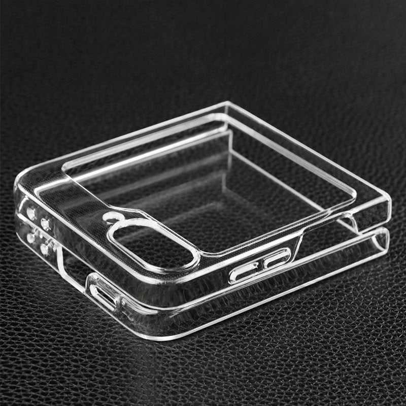 Galaxy Z Flip 7 FE Clear Crystal Hard PC Case – Ultra Slim Transparent Shell