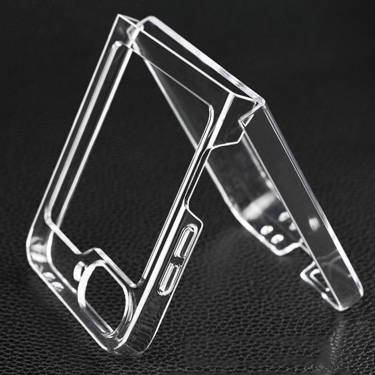 Galaxy Z Flip 7 FE Clear Crystal Hard PC Case – Ultra Slim Transparent Shell