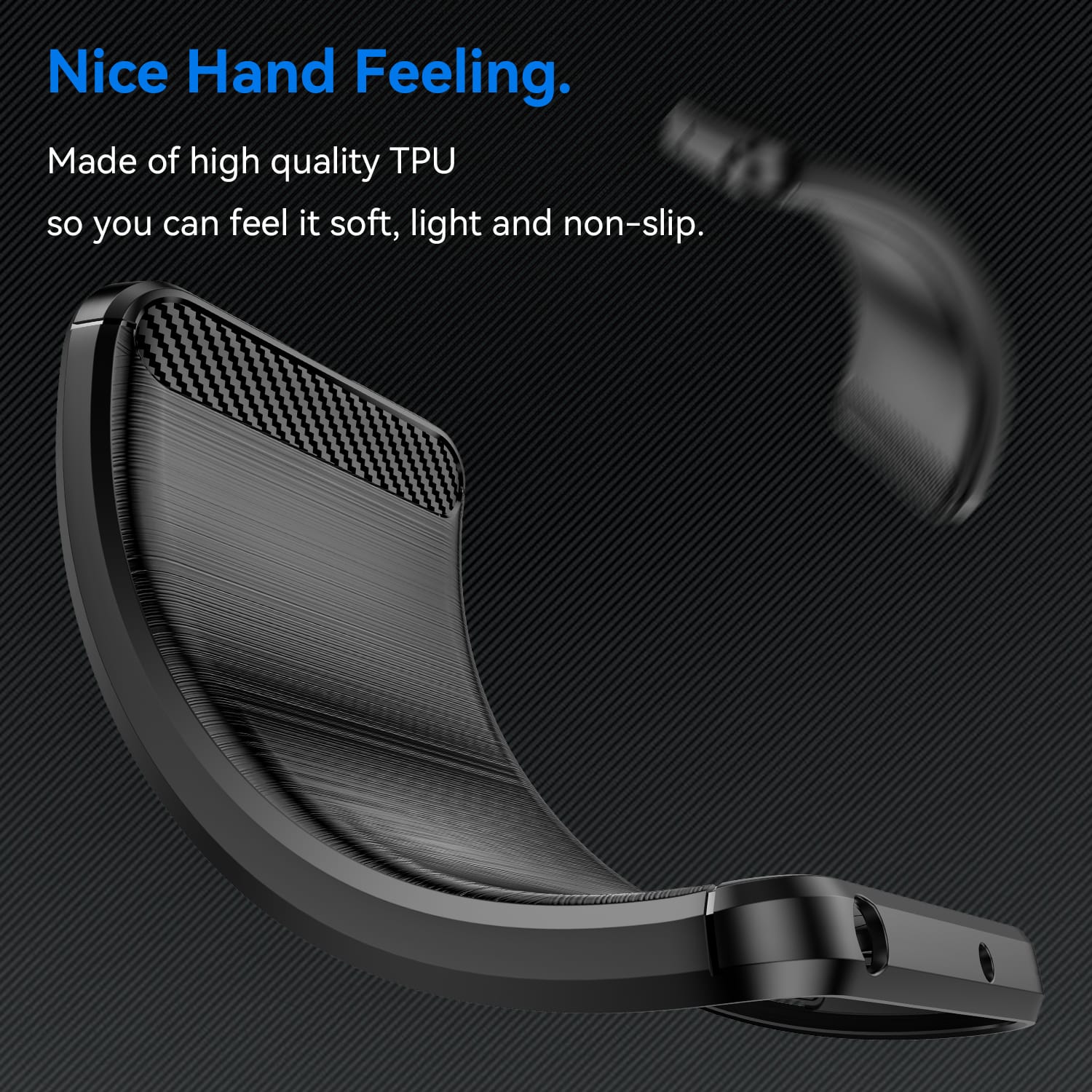 Samsung S25FE Carbon Fibre TPU Case Slim Shockproof Cover Black