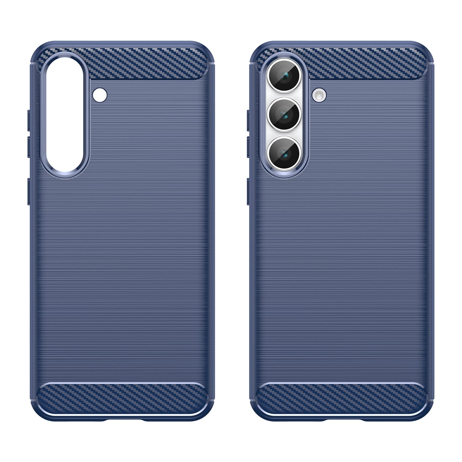 Samsung S25FE Carbon Fibre TPU Case Slim Shockproof Cover Navy