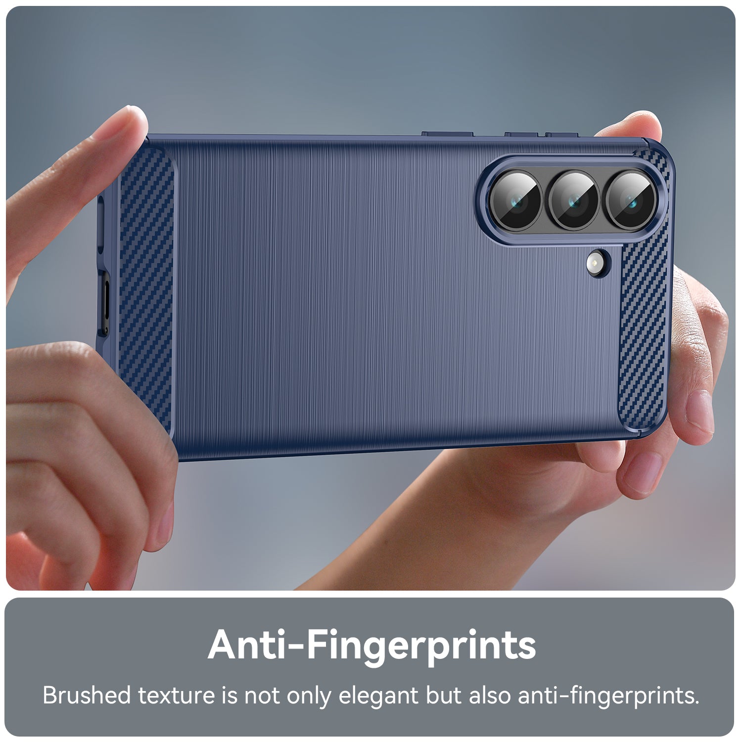 Samsung S26 Carbon Fibre TPU Case Slim Shockproof Cover Navy