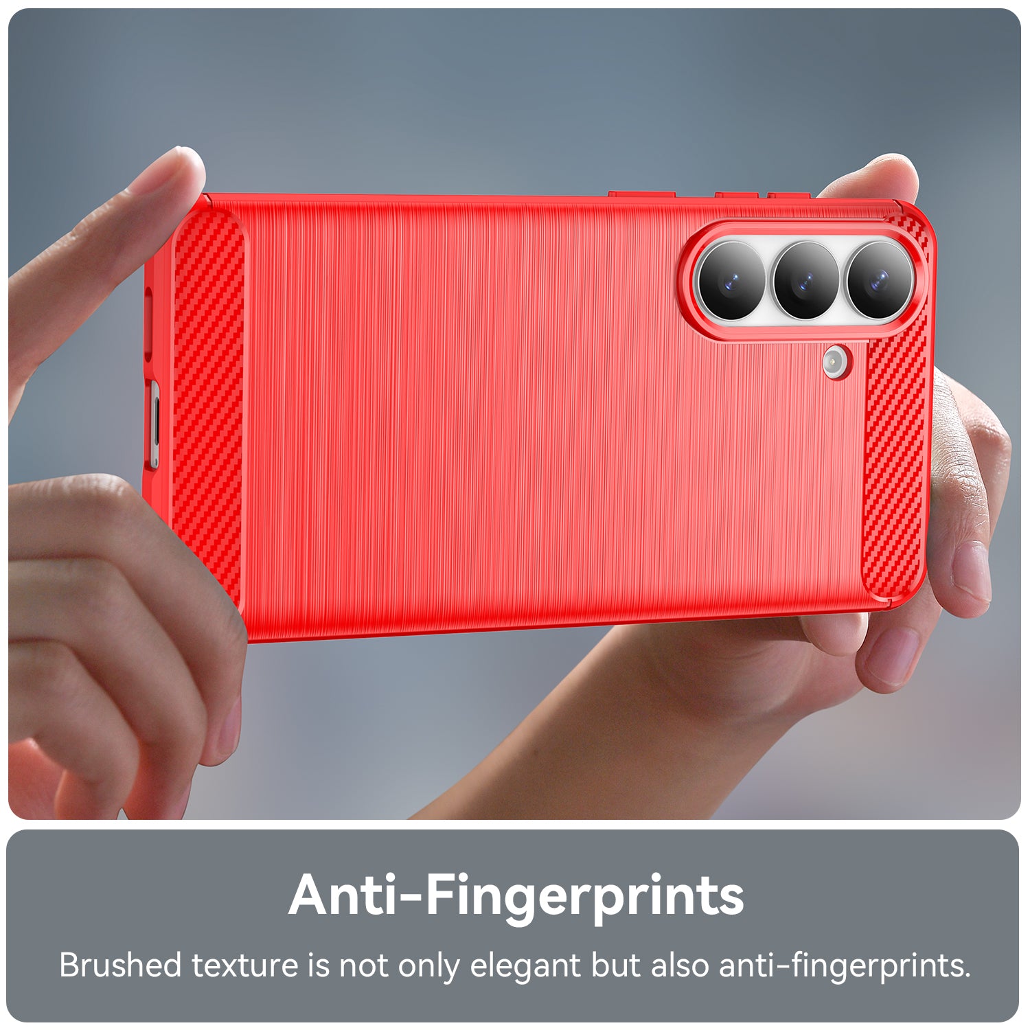 Samsung S26 Plus Carbon Fibre TPU Case Slim Shockproof Cover Red