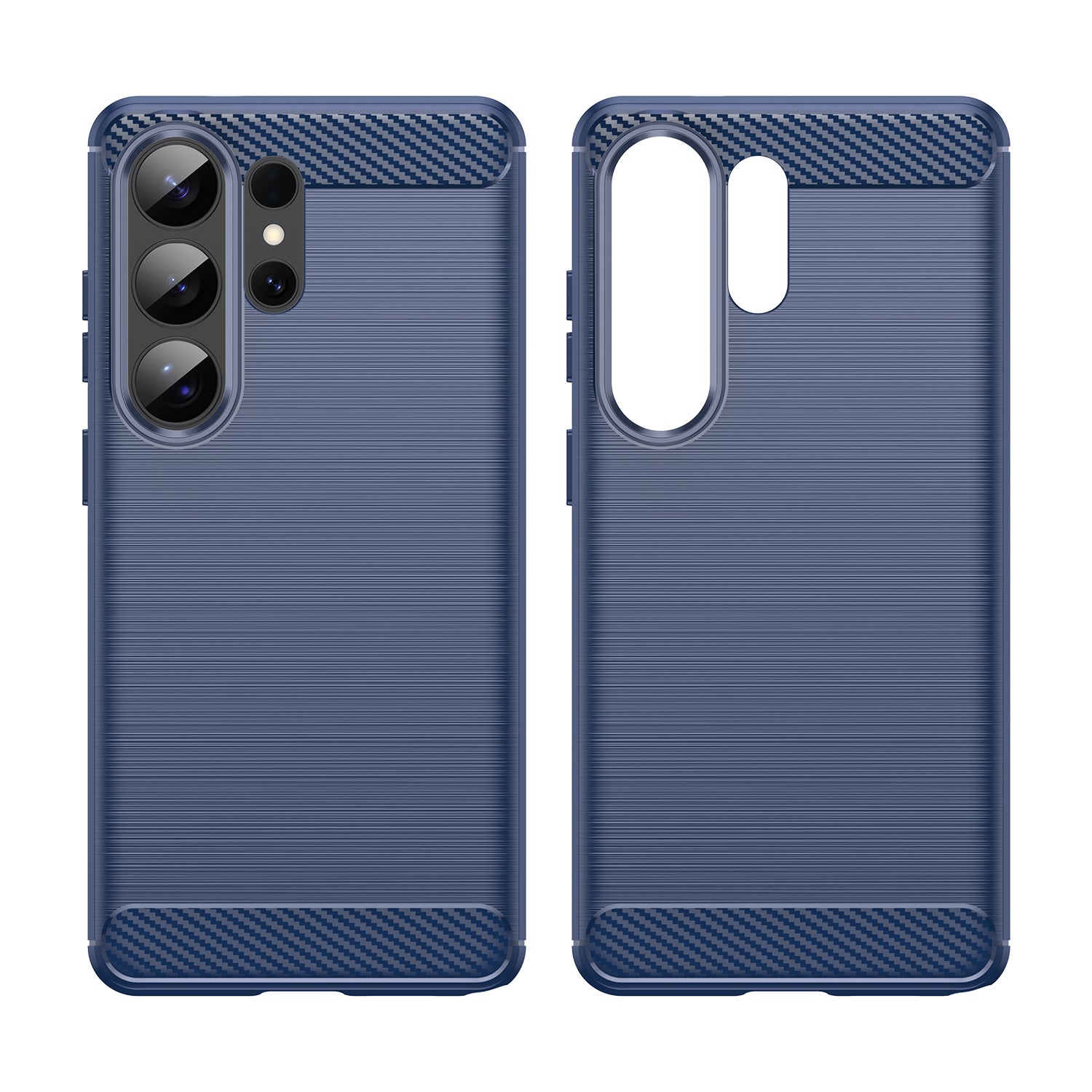 Samsung S26 Ultra Carbon Fibre TPU Case Slim Shockproof Cover Navy