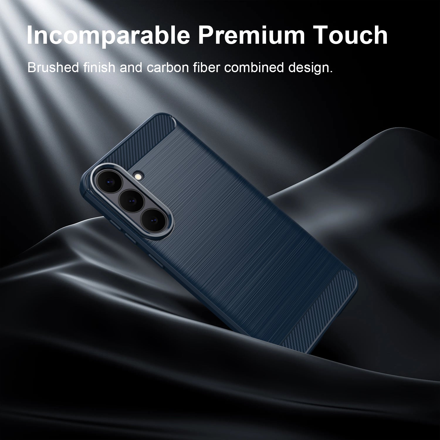 Samsung Galaxy S26FE Carbon Fibre TPU Case Slim Shockproof Cover Navy