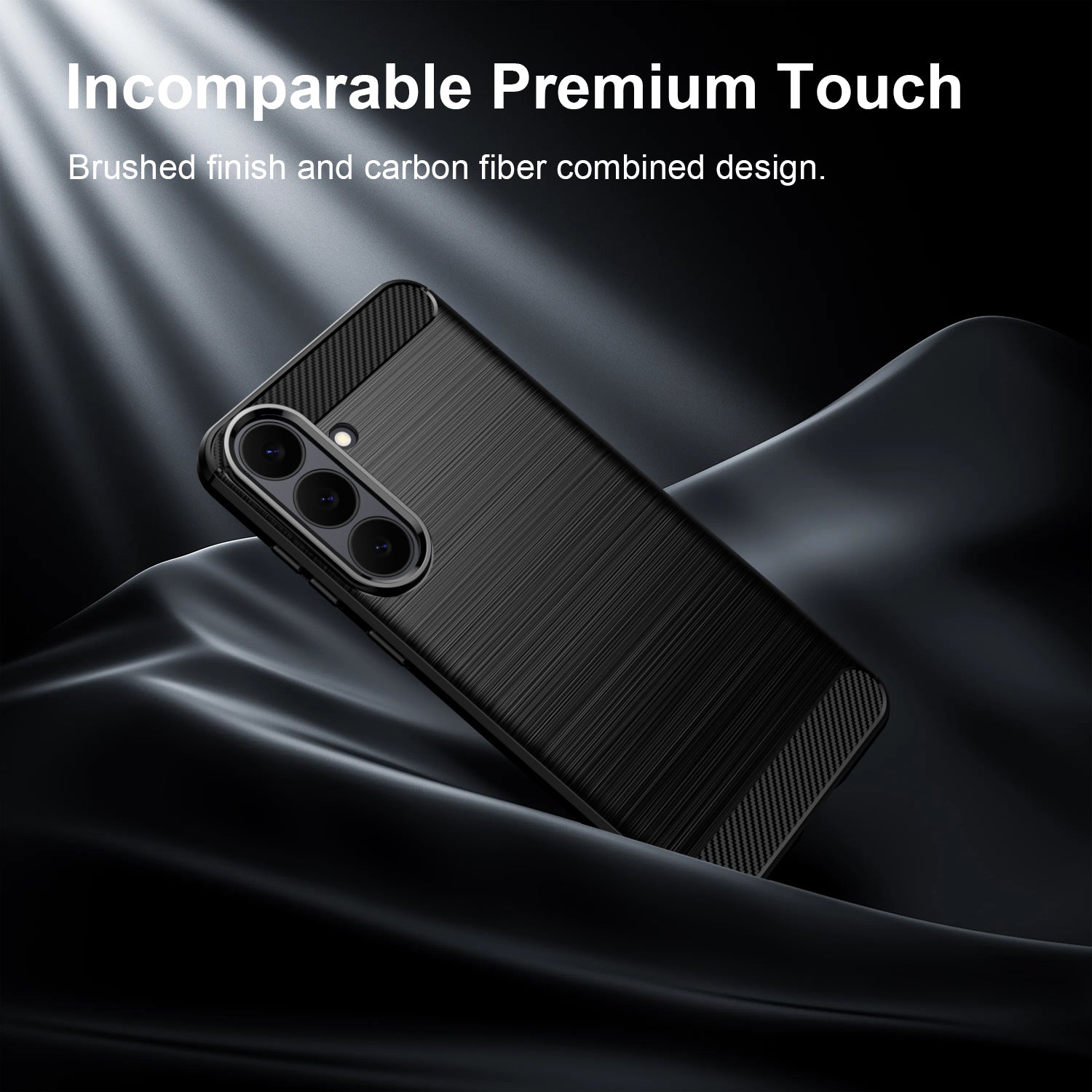 Samsung Galaxy S26FE Carbon Fibre TPU Case Slim Shockproof Cover Black